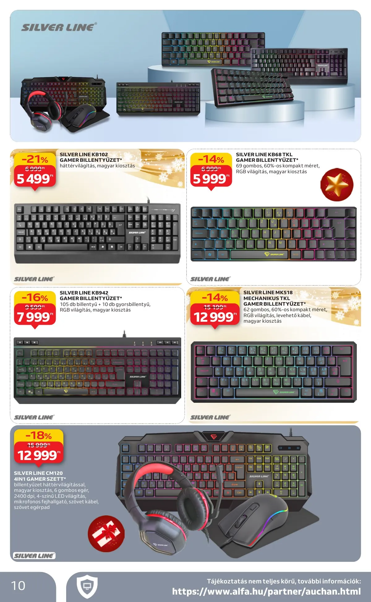 Auchan akciós újság Hipermarket Gamer 11.20–12.24 – 10. oldal