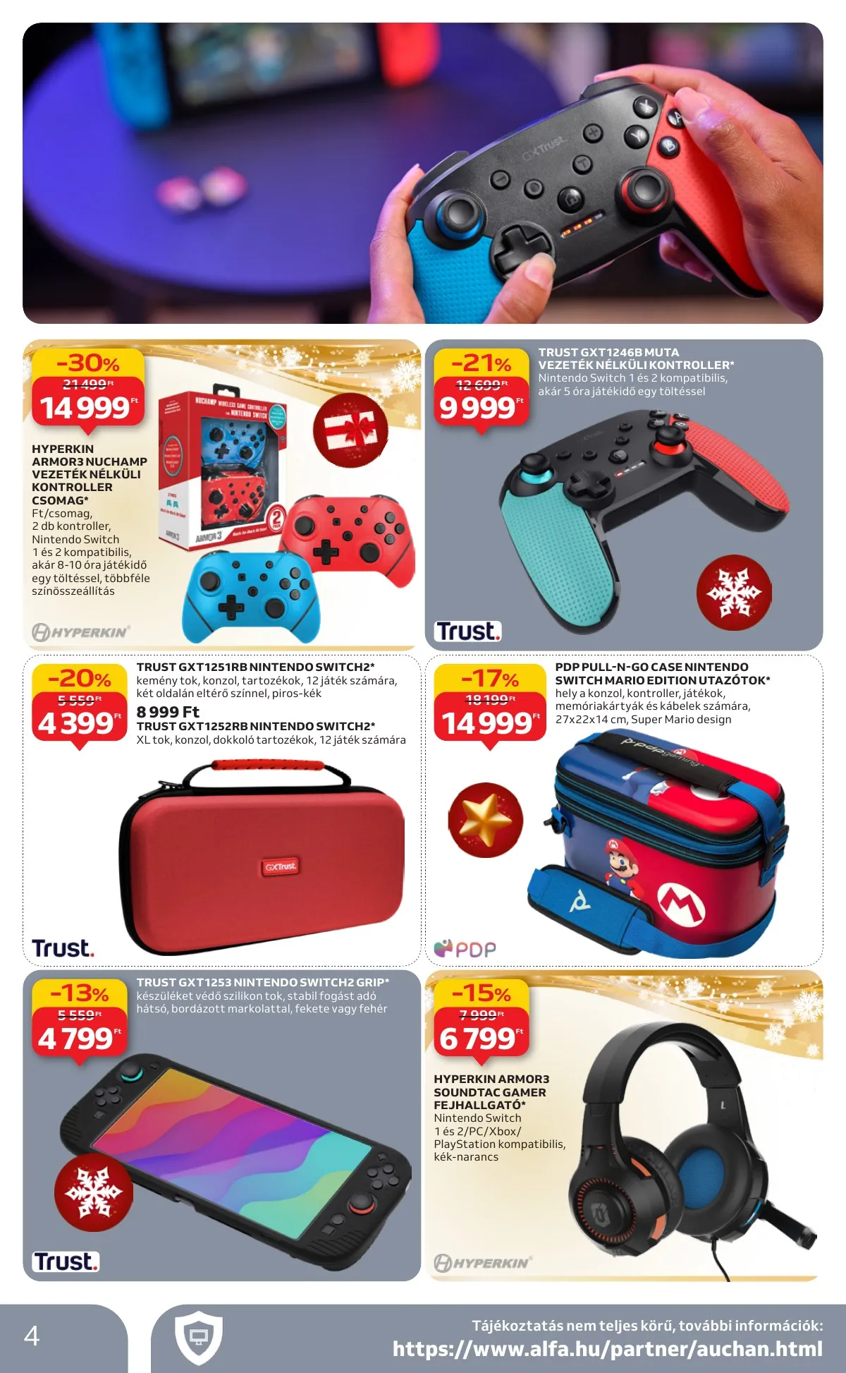 Auchan akciós újság Hipermarket Gamer 11.20–12.24 – 4. oldal