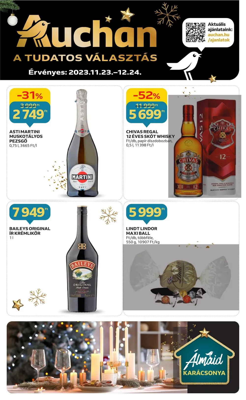 Auchan akciós újság Hipermarket gasztro 11.23–12.24
