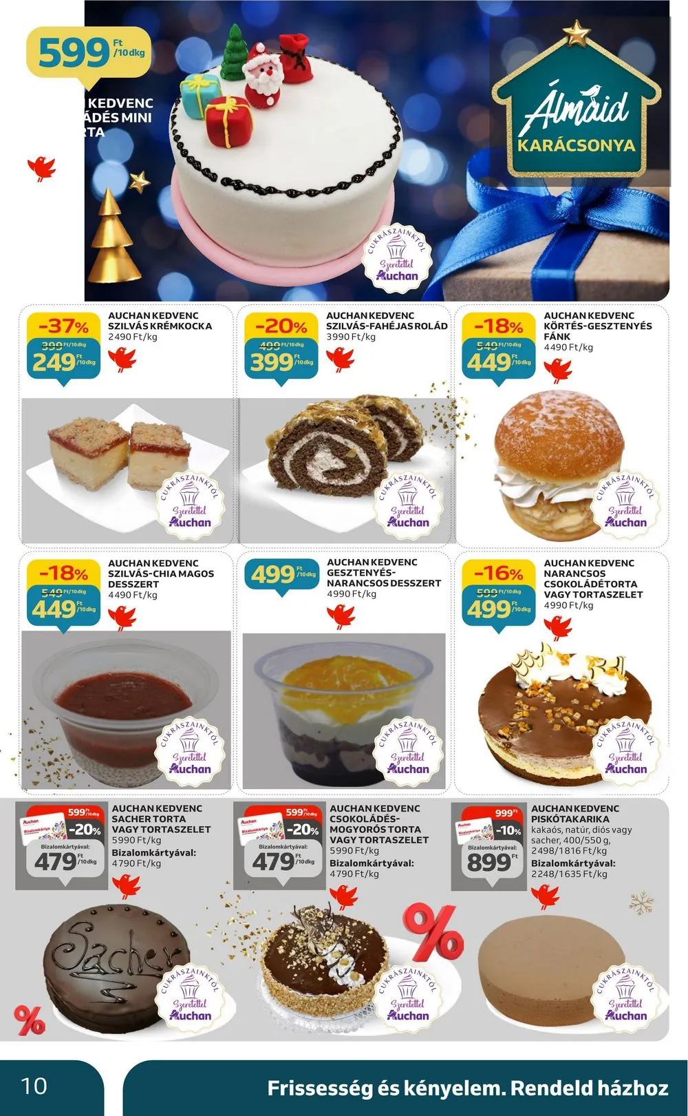 Auchan akciós újság Hipermarket gasztro 11.23–12.24 – 10. oldal