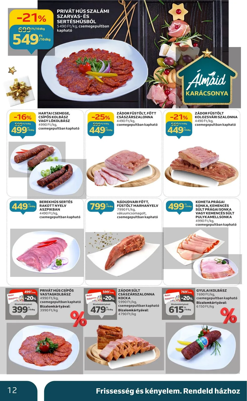 Auchan akciós újság Hipermarket gasztro 11.23–12.24 – 12. oldal