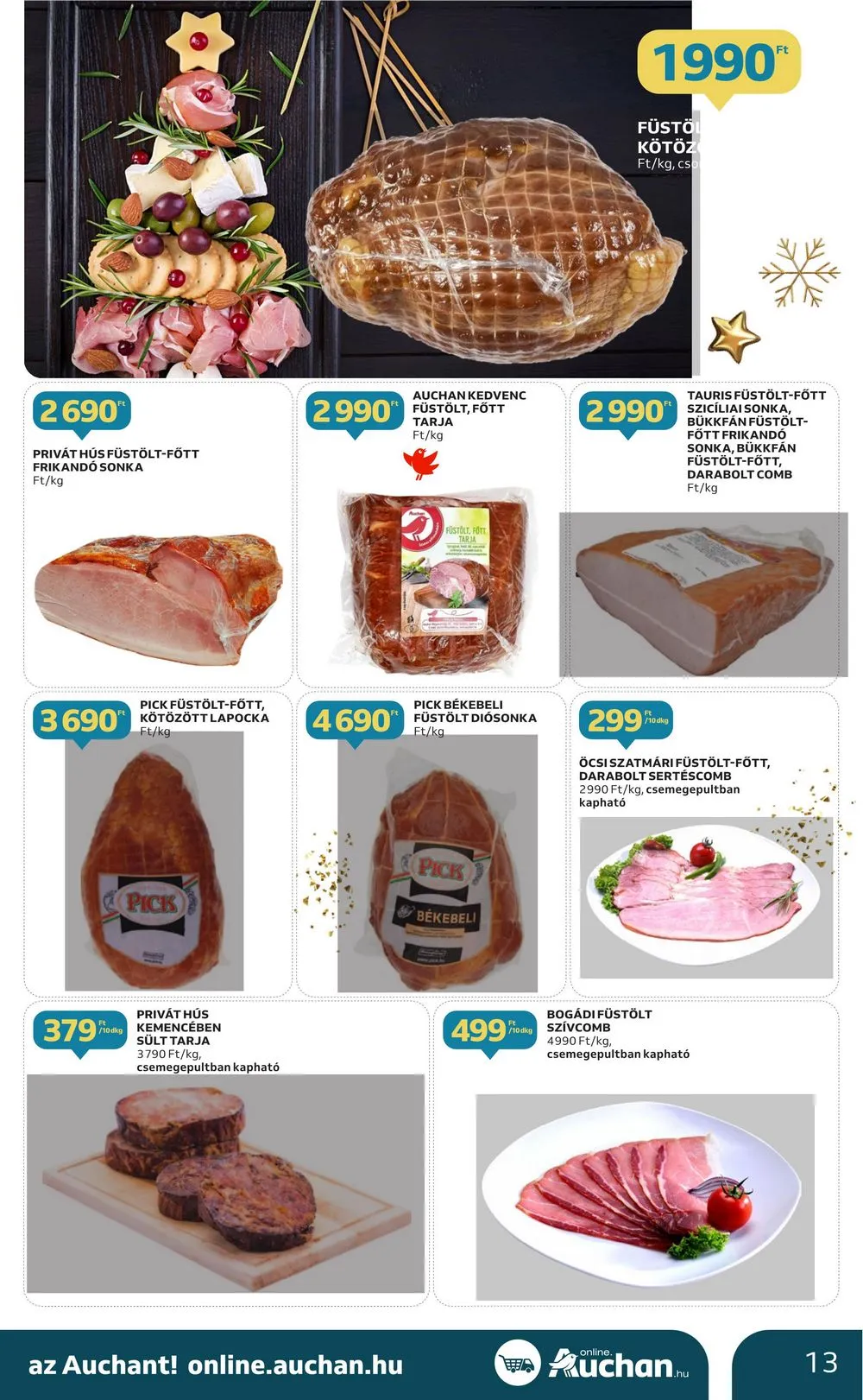 Auchan akciós újság Hipermarket gasztro 11.23–12.24 – 13. oldal