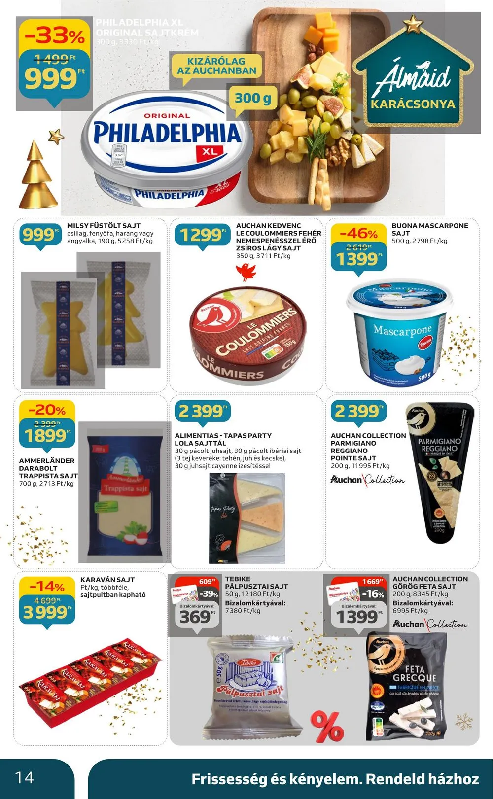 Auchan akciós újság Hipermarket gasztro 11.23–12.24 – 14. oldal