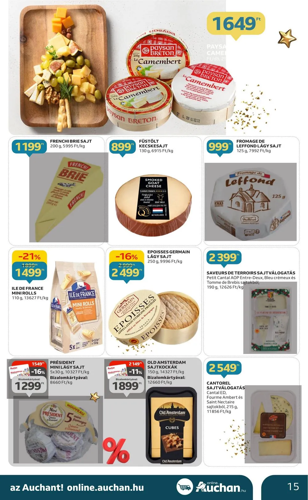 Auchan akciós újság Hipermarket gasztro 11.23–12.24 – 15. oldal