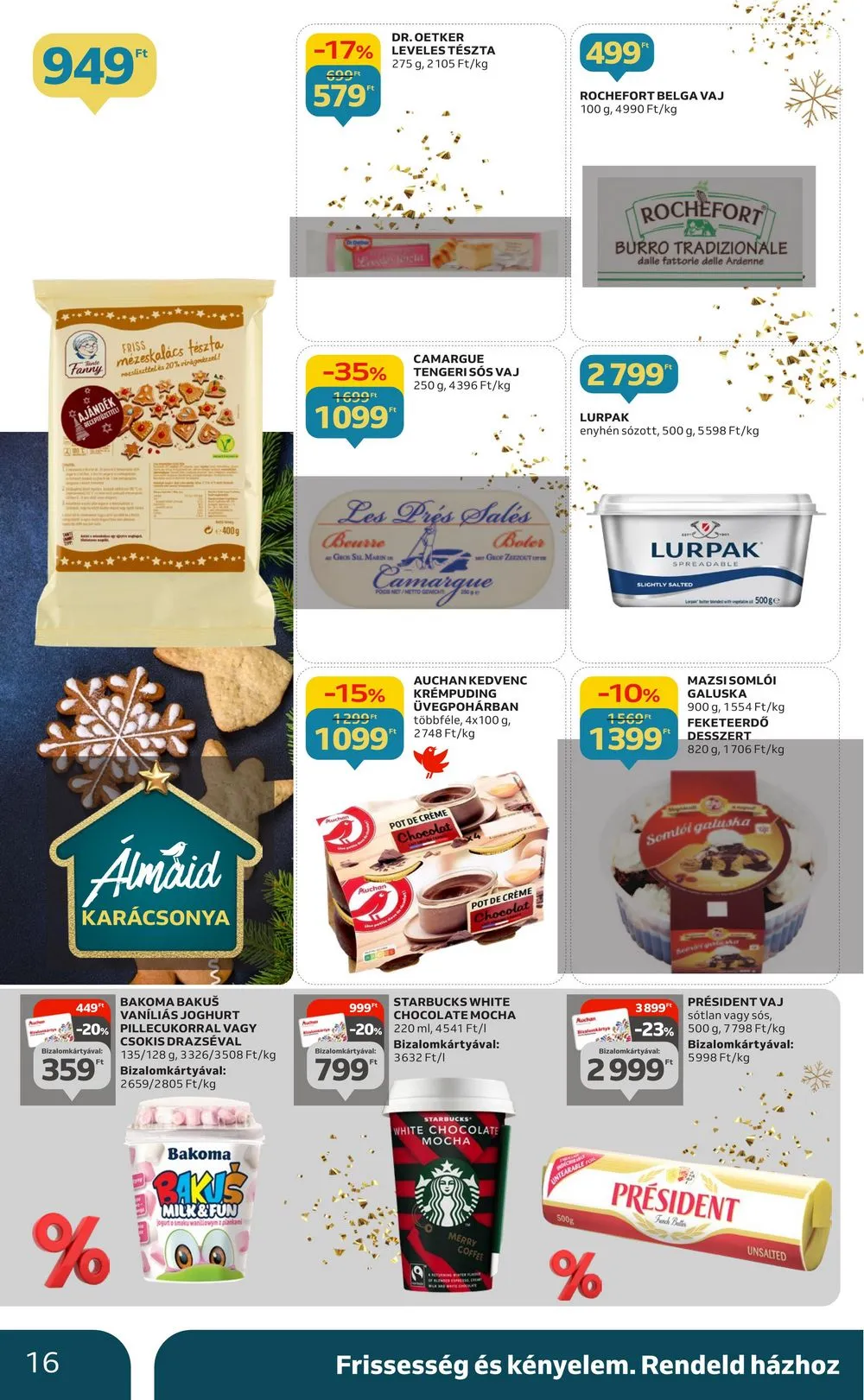 Auchan akciós újság Hipermarket gasztro 11.23–12.24 – 16. oldal