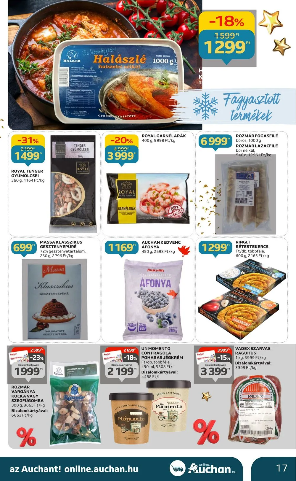 Auchan akciós újság Hipermarket gasztro 11.23–12.24 – 17. oldal