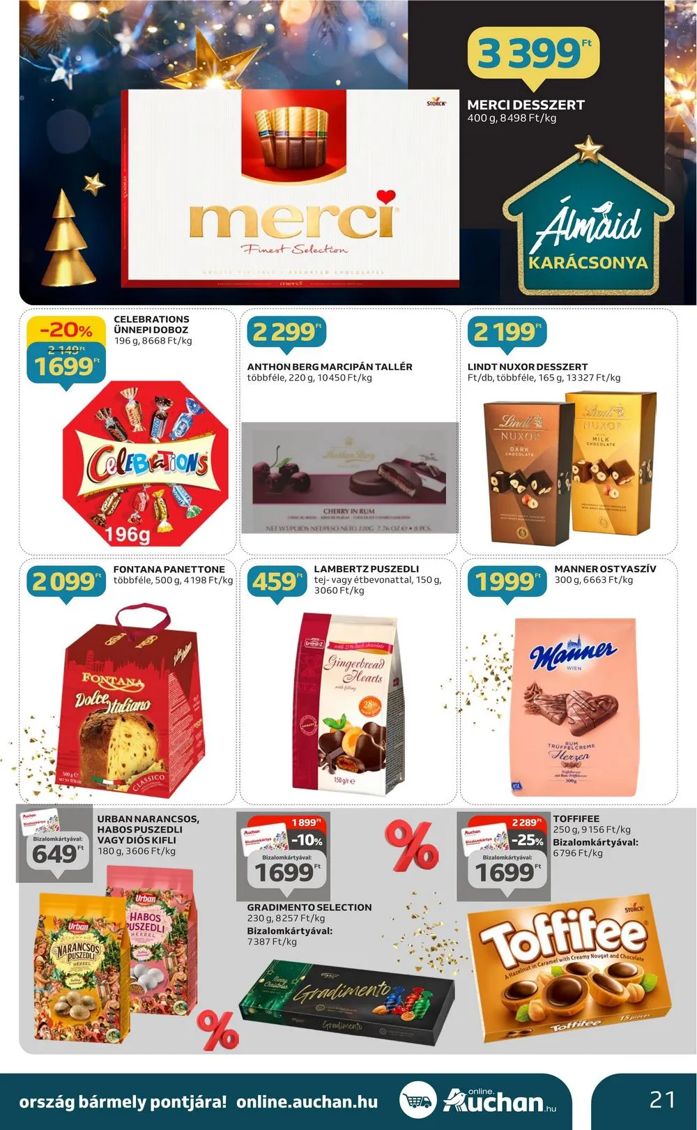 Auchan akciós újság Hipermarket gasztro 11.23–12.24 – 21. oldal