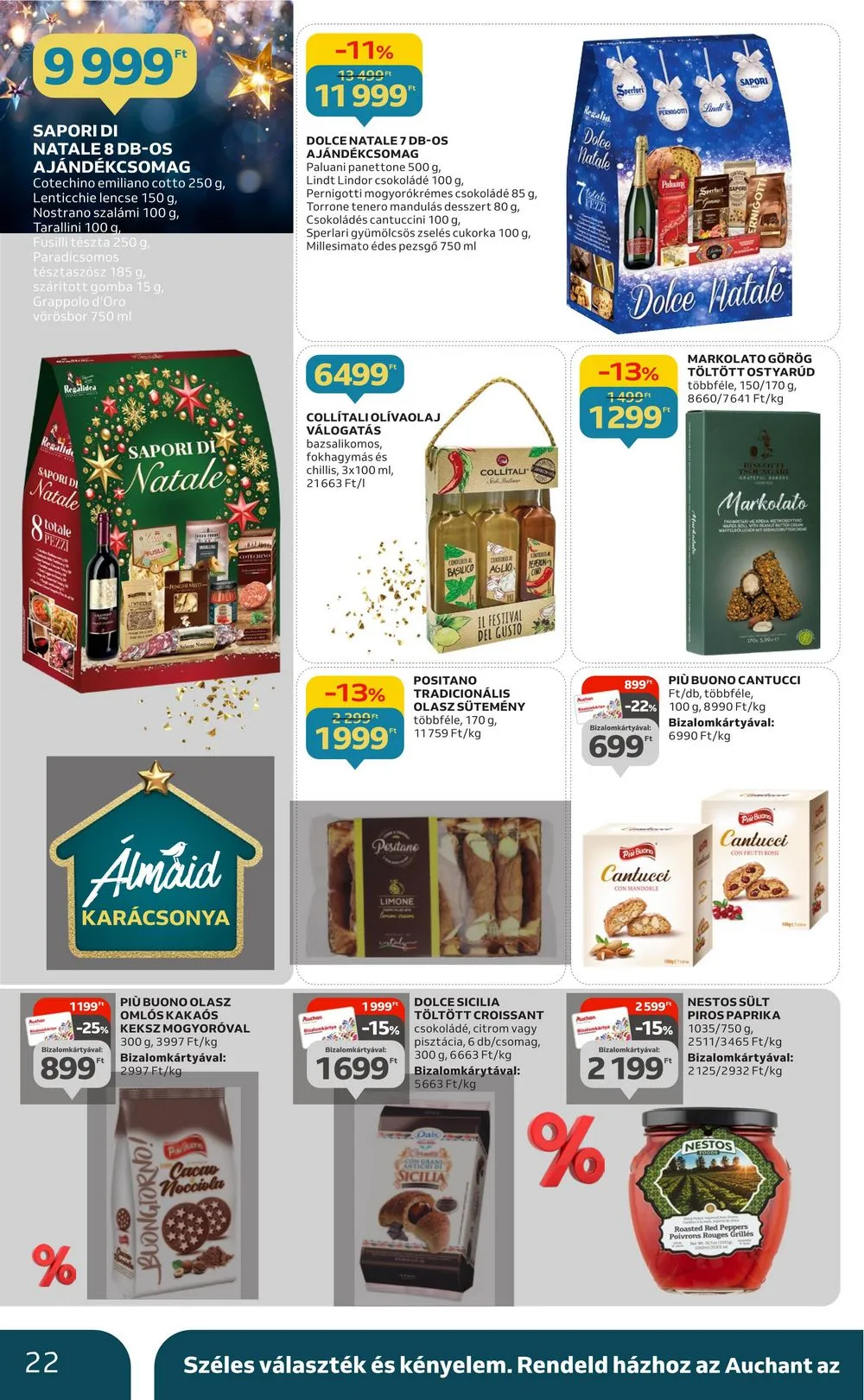 Auchan akciós újság Hipermarket gasztro 11.23–12.24 – 22. oldal