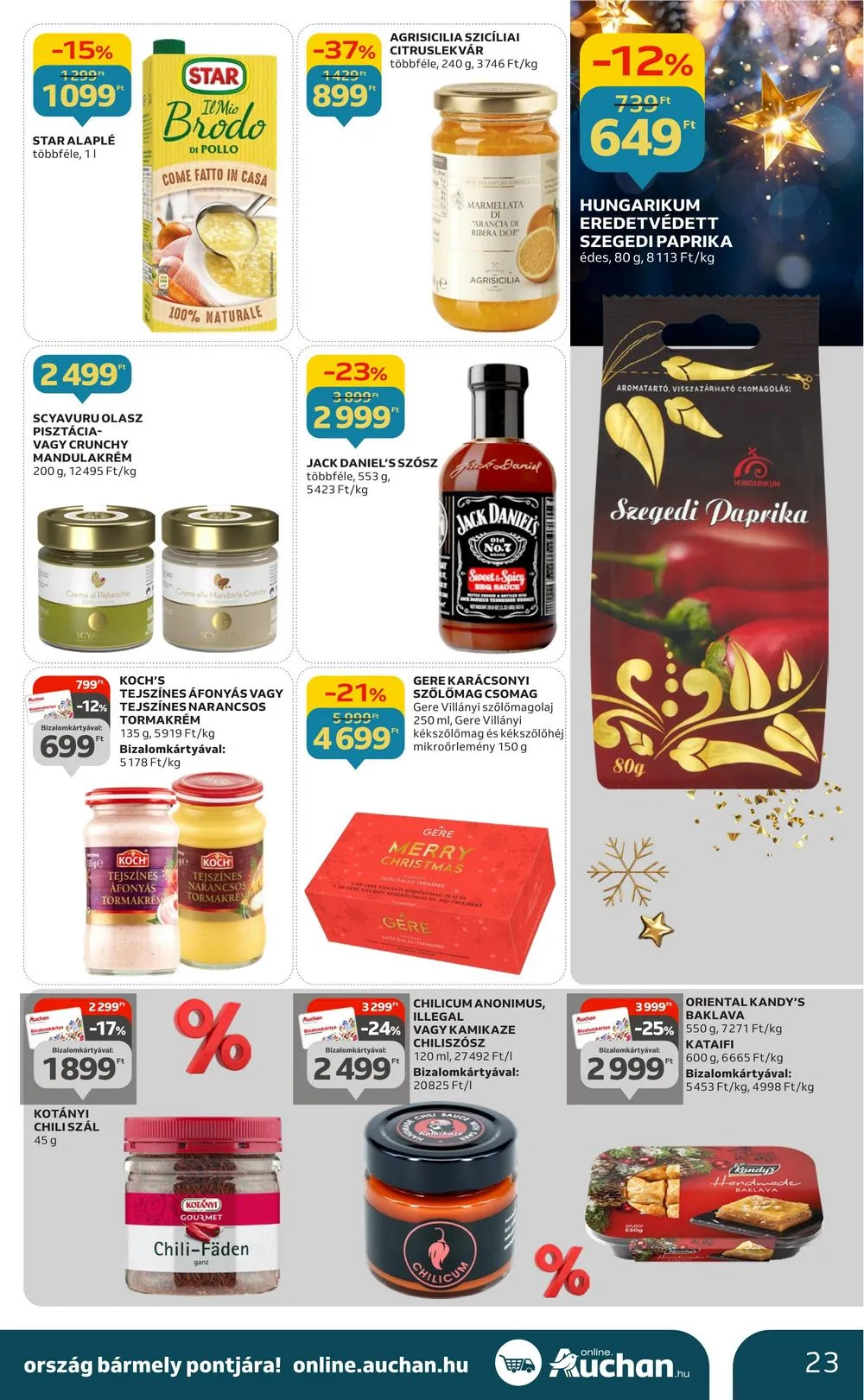 Auchan akciós újság Hipermarket gasztro 11.23–12.24 – 23. oldal