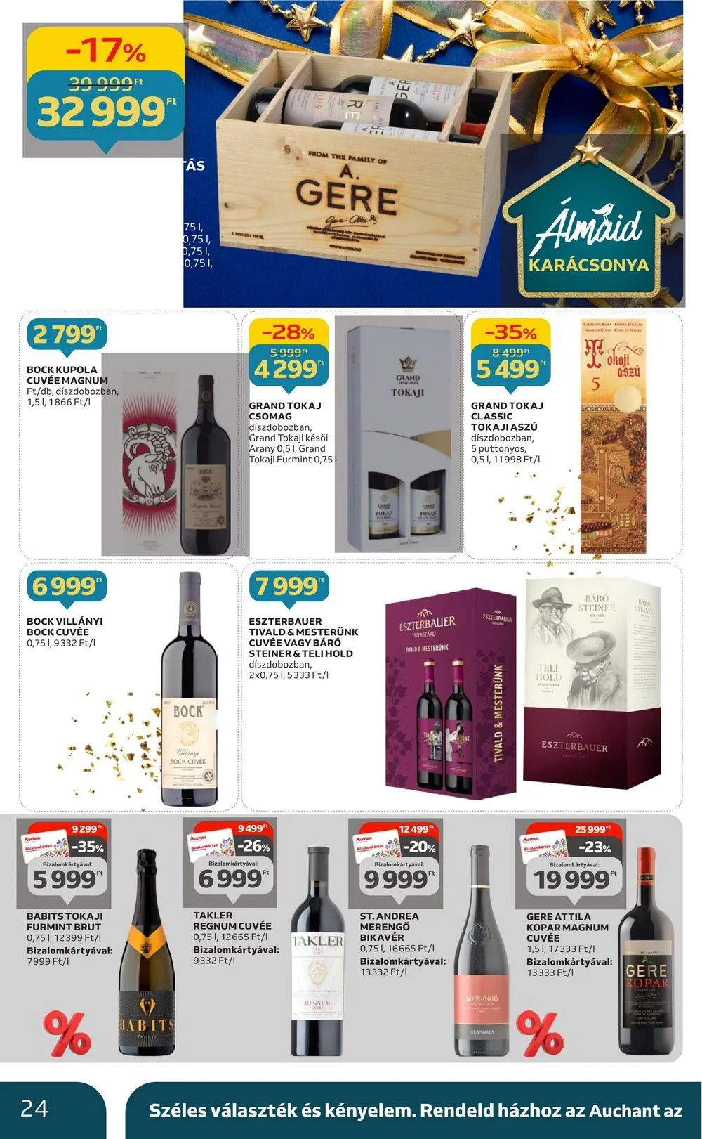 Auchan akciós újság Hipermarket gasztro 11.23–12.24 – 24. oldal