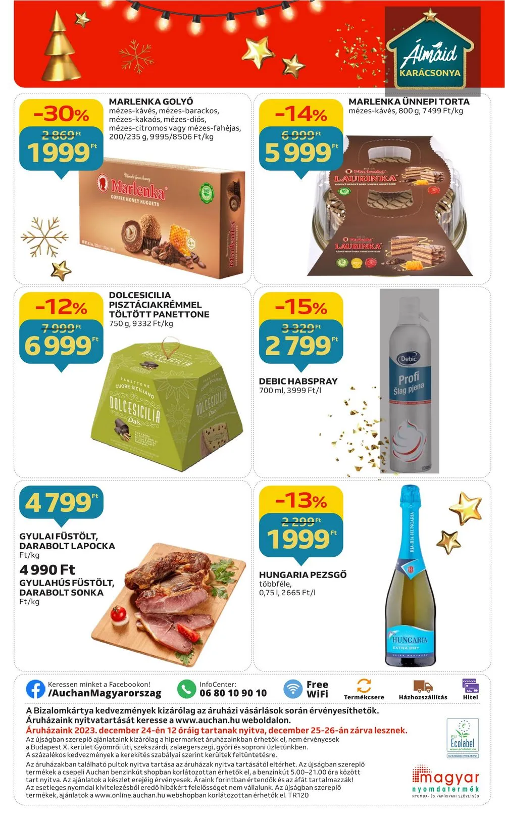 Auchan akciós újság Hipermarket gasztro 11.23–12.24 – 28. oldal