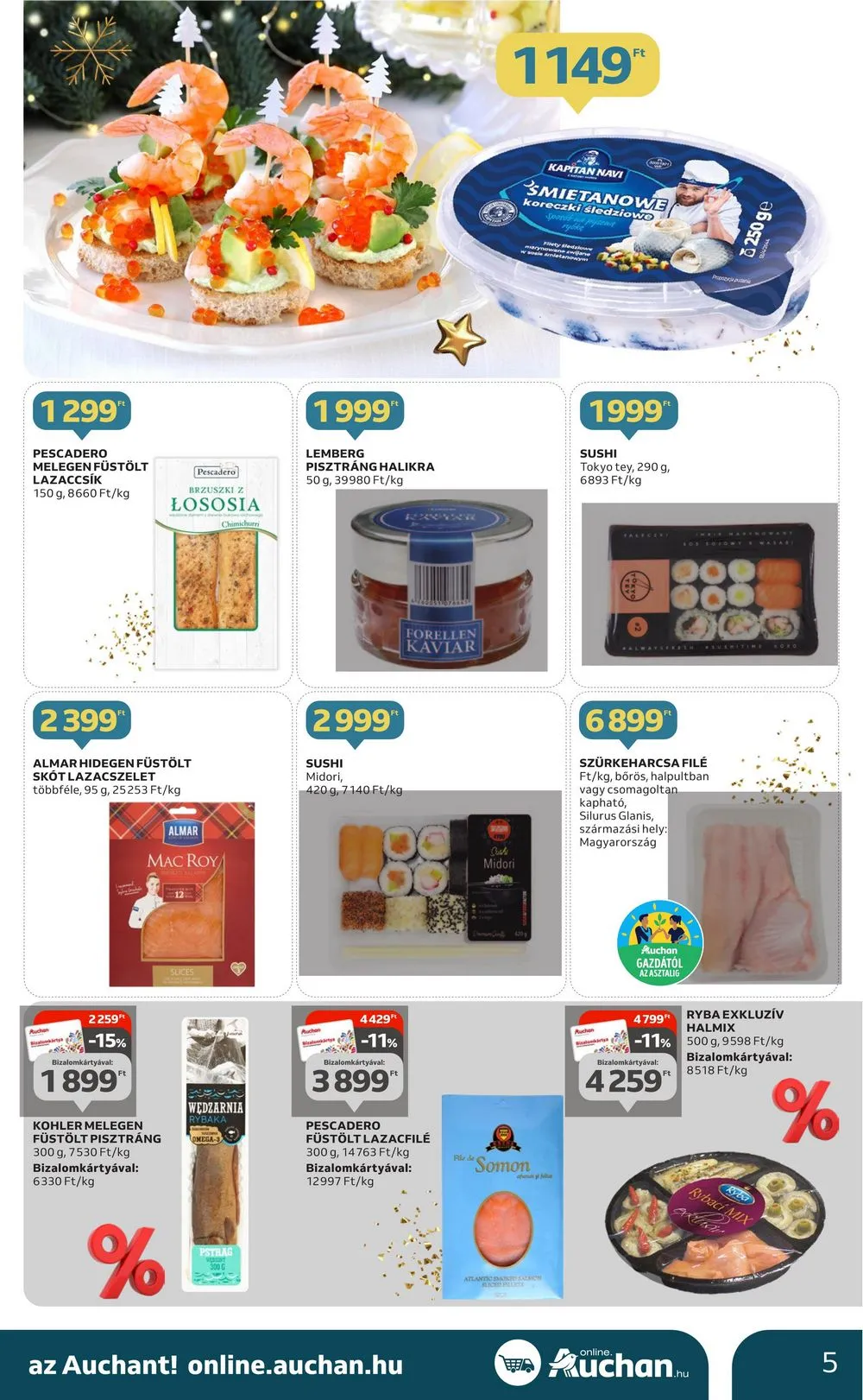 Auchan akciós újság Hipermarket gasztro 11.23–12.24 – 5. oldal