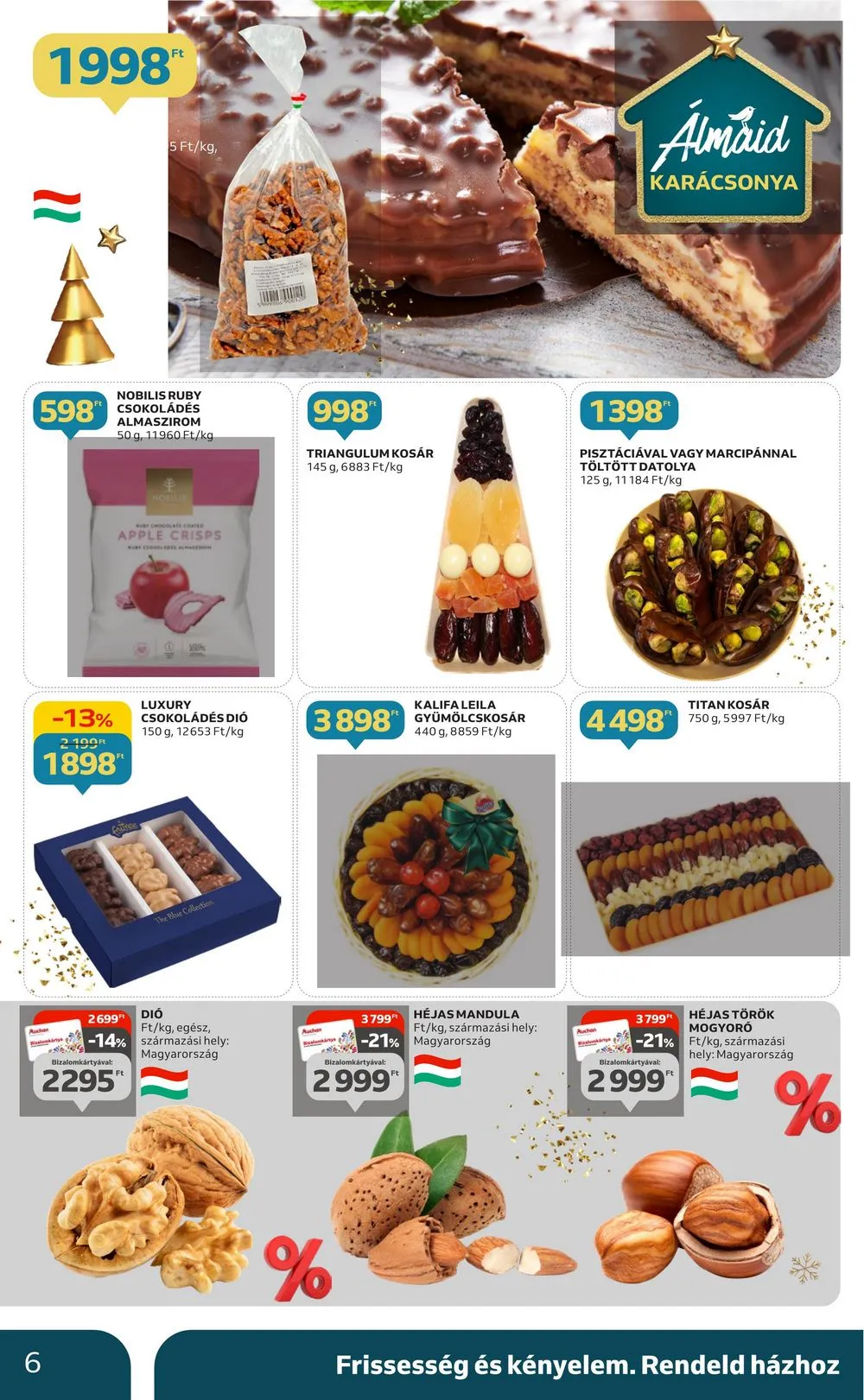 Auchan akciós újság Hipermarket gasztro 11.23–12.24 – 6. oldal