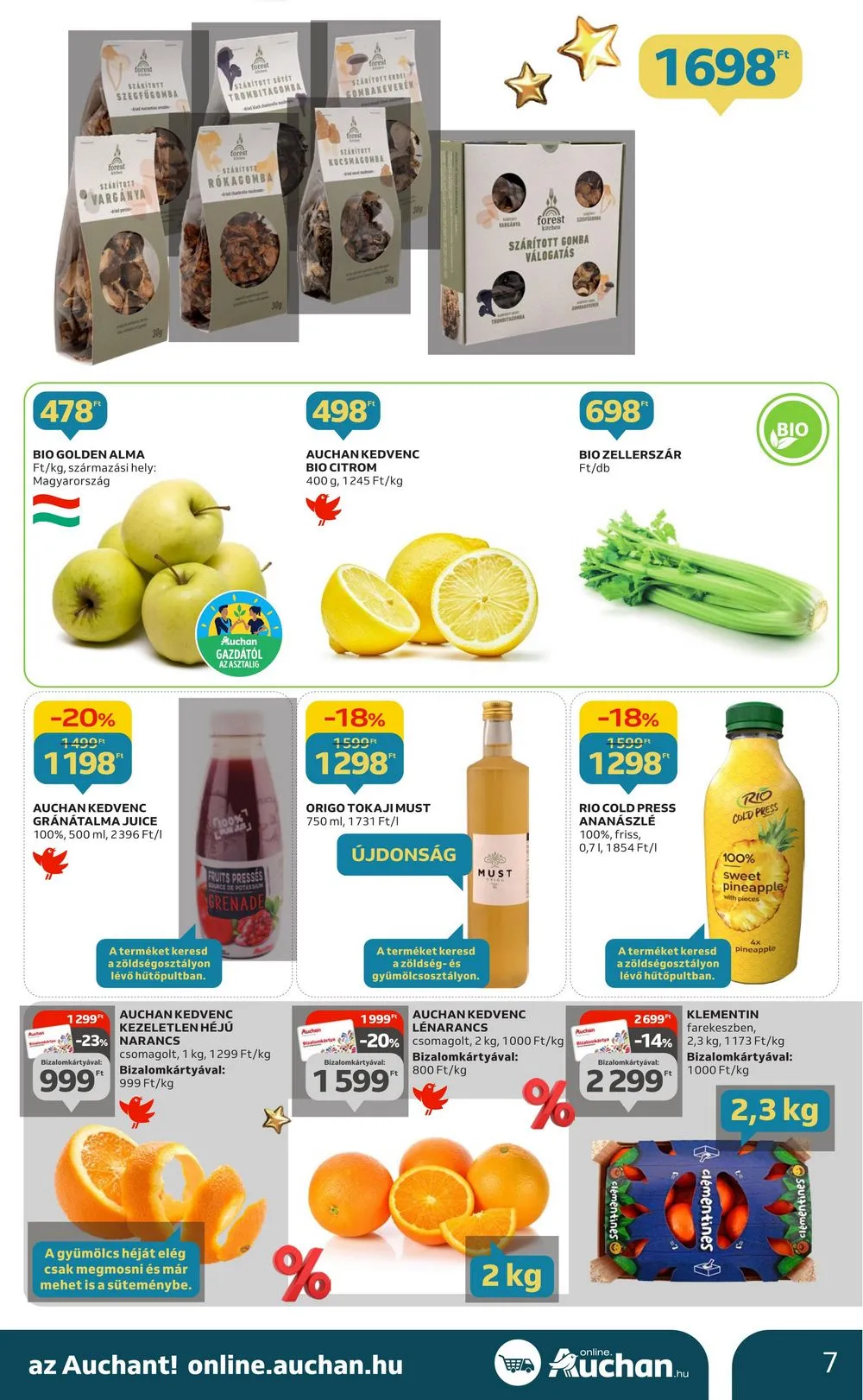 Auchan akciós újság Hipermarket gasztro 11.23–12.24 – 7. oldal
