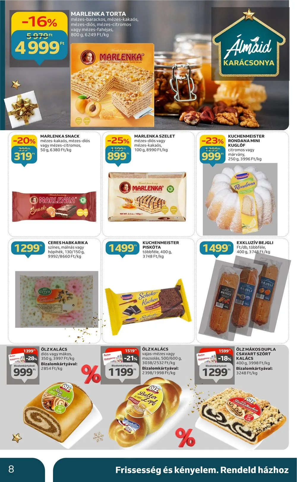 Auchan akciós újság Hipermarket gasztro 11.23–12.24 – 8. oldal