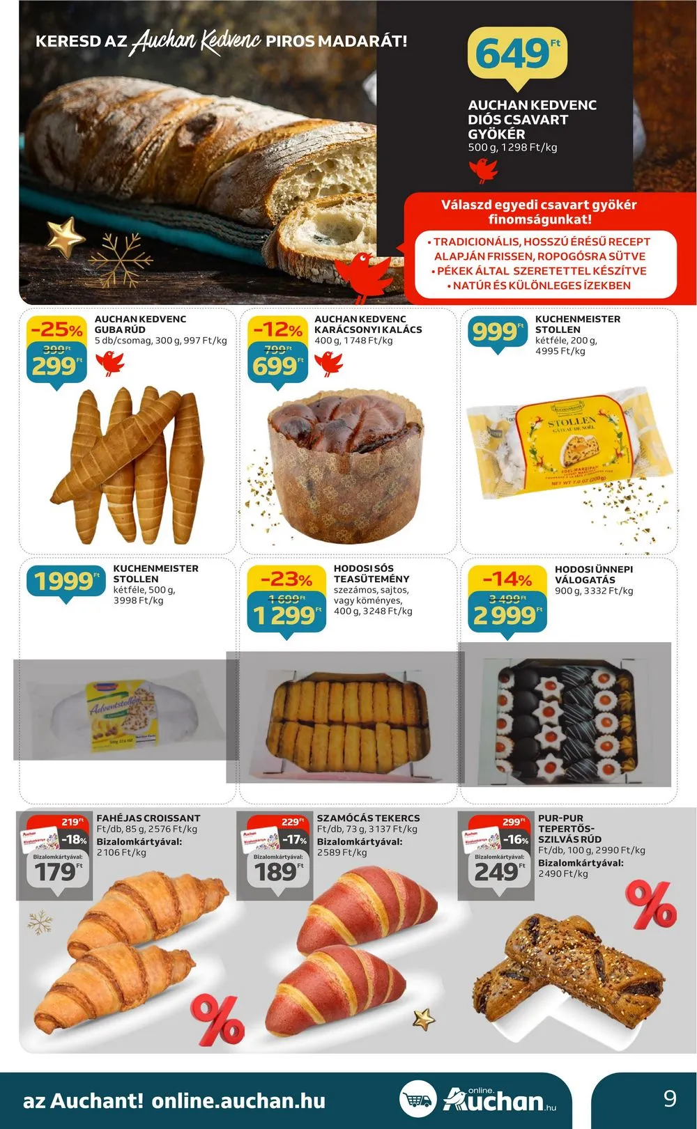 Auchan akciós újság Hipermarket gasztro 11.23–12.24 – 9. oldal