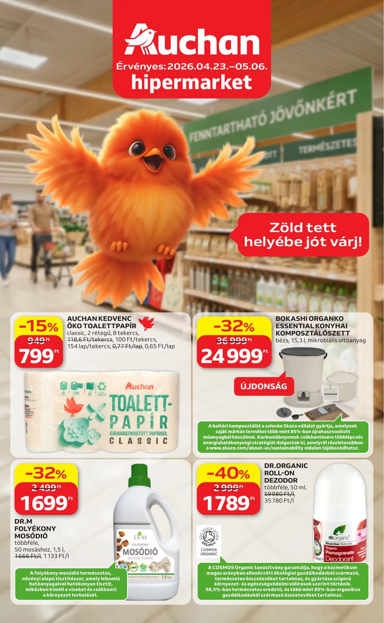 Auchan akciós újság Hipermarket Green week 04.23–05.06