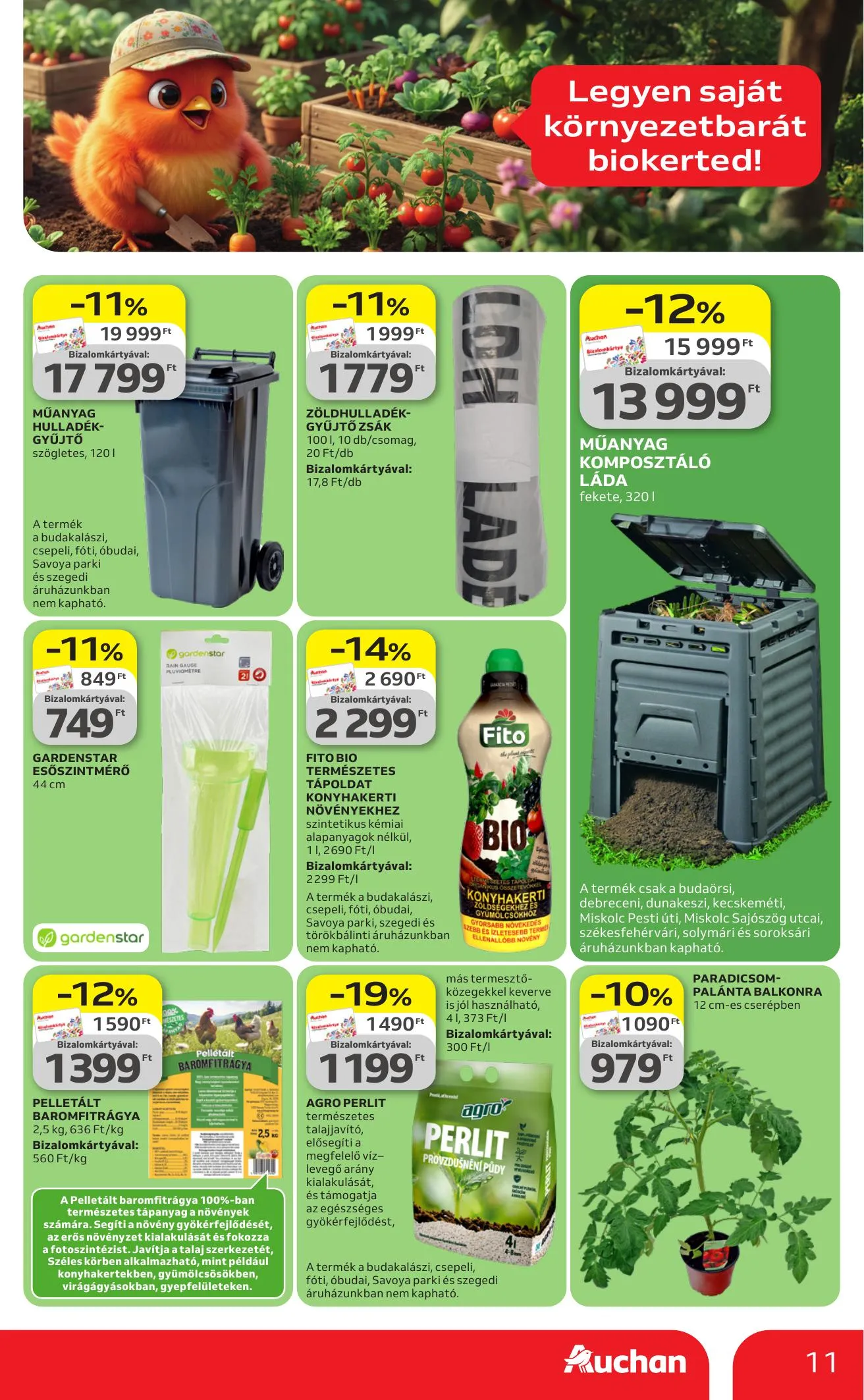 Auchan akciós újság Hipermarket Green week 04.23–05.06 – 11. oldal