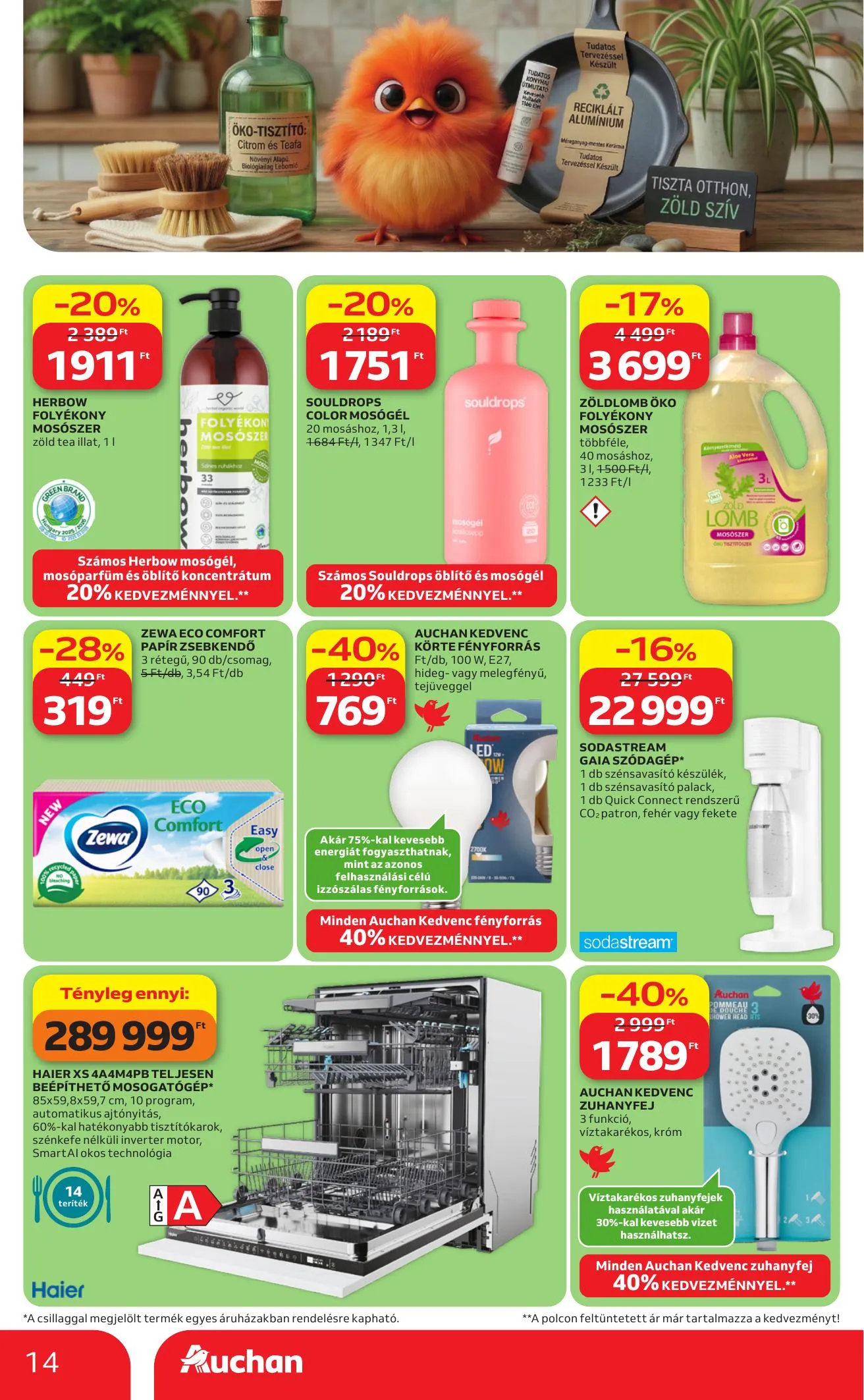 Auchan akciós újság Hipermarket Green week 04.23–05.06 – 14. oldal