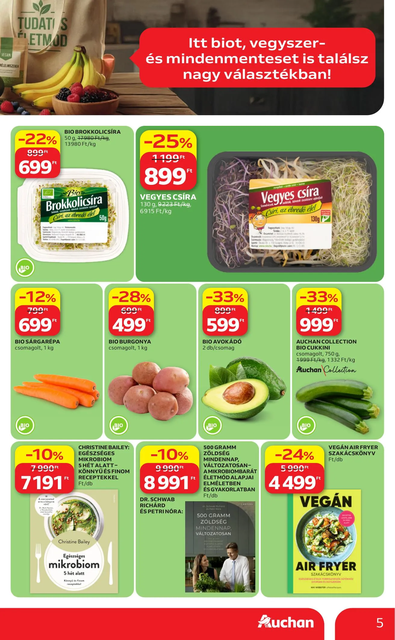 Auchan akciós újság Hipermarket Green week 04.23–05.06 – 5. oldal