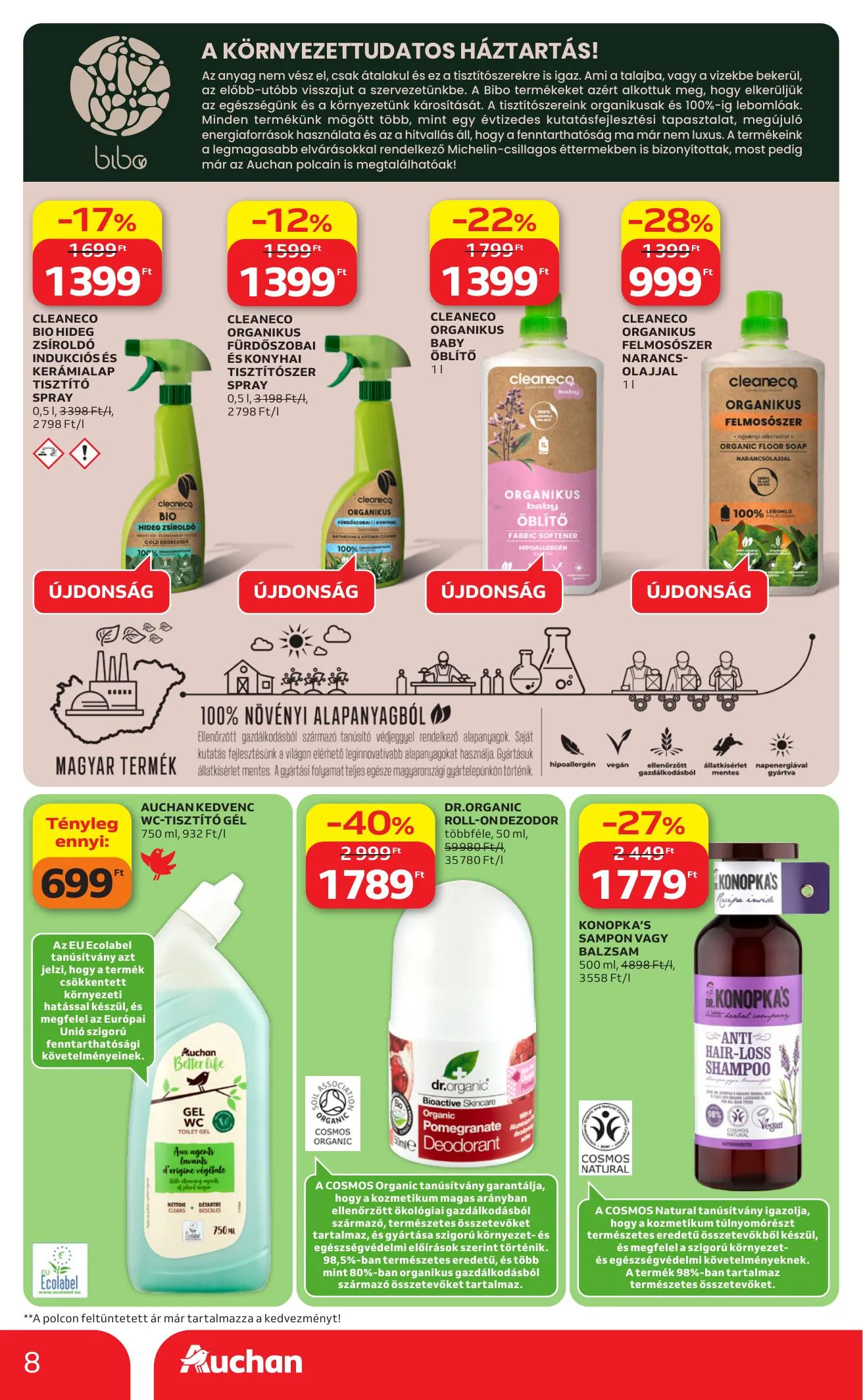 Auchan akciós újság Hipermarket Green week 04.23–05.06 – 8. oldal