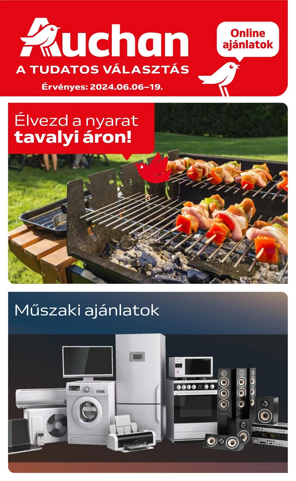 Auchan akciós újság Hipermarket Grill és muszaki 06.06–06.19