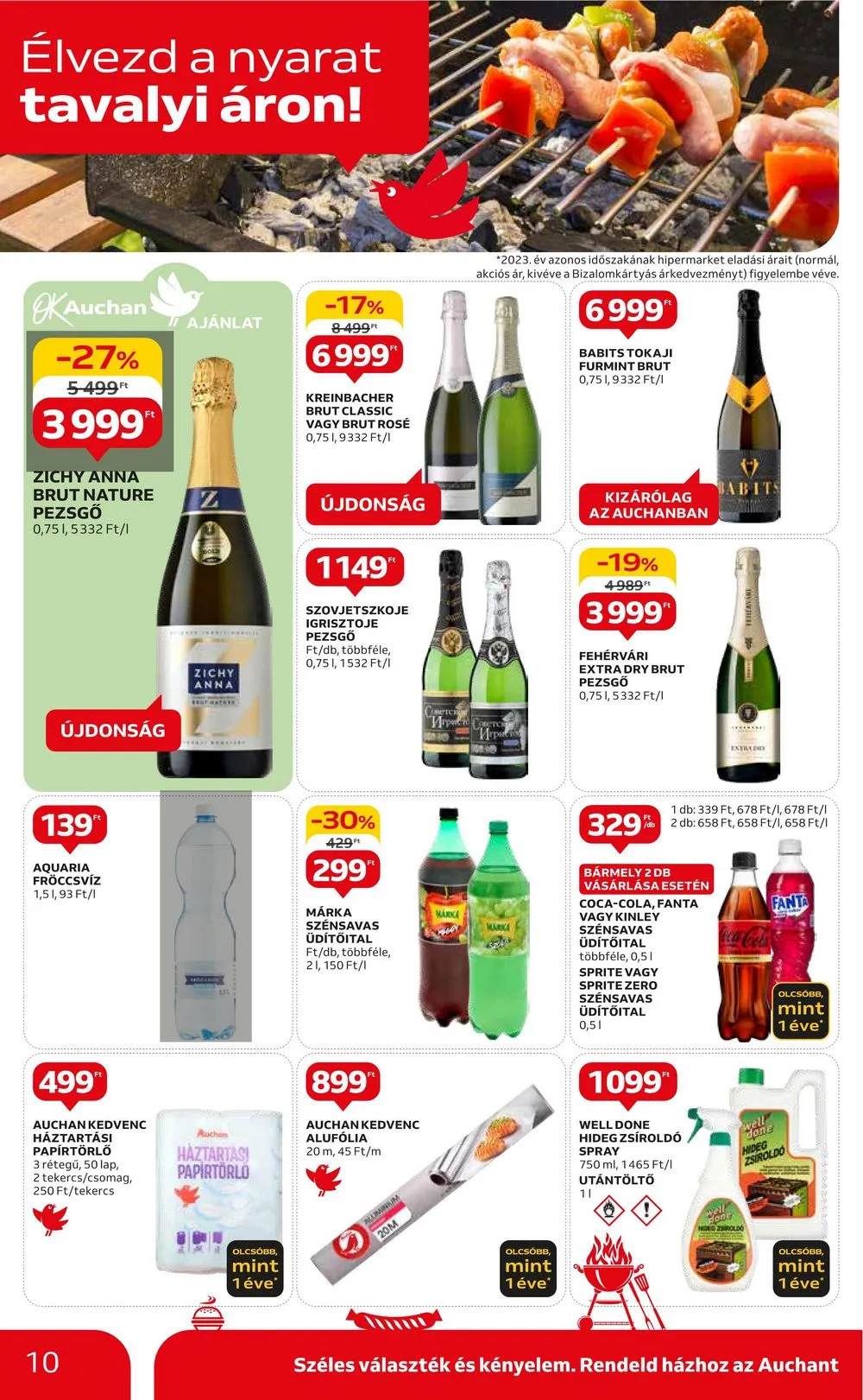 Auchan akciós újság Hipermarket Grill és muszaki 06.06–06.19 – 10. oldal