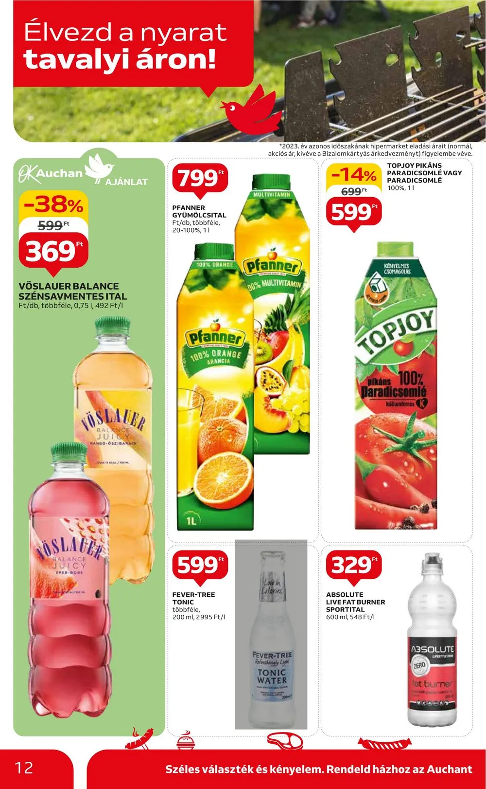 Auchan akciós újság Hipermarket Grill és muszaki 06.06–06.19 – 12. oldal