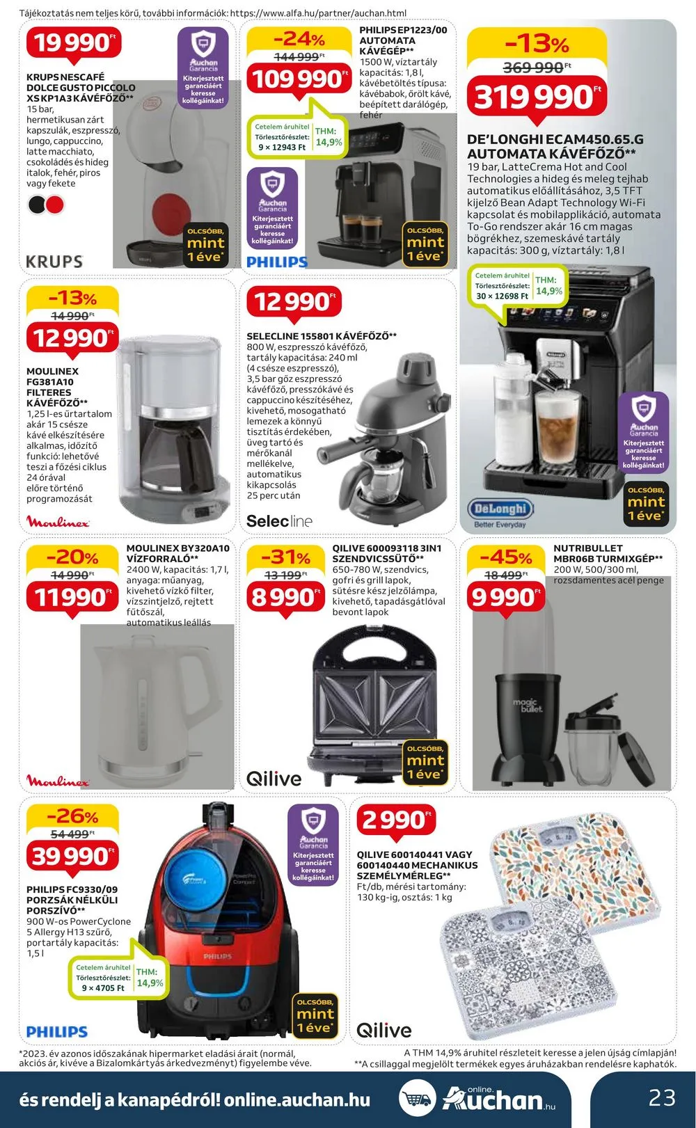 Auchan akciós újság Hipermarket Grill és muszaki 06.06–06.19 – 23. oldal
