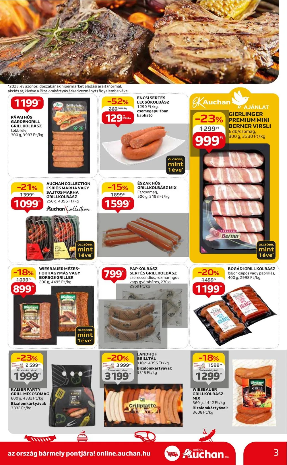 Auchan akciós újság Hipermarket Grill és muszaki 06.06–06.19 – 3. oldal