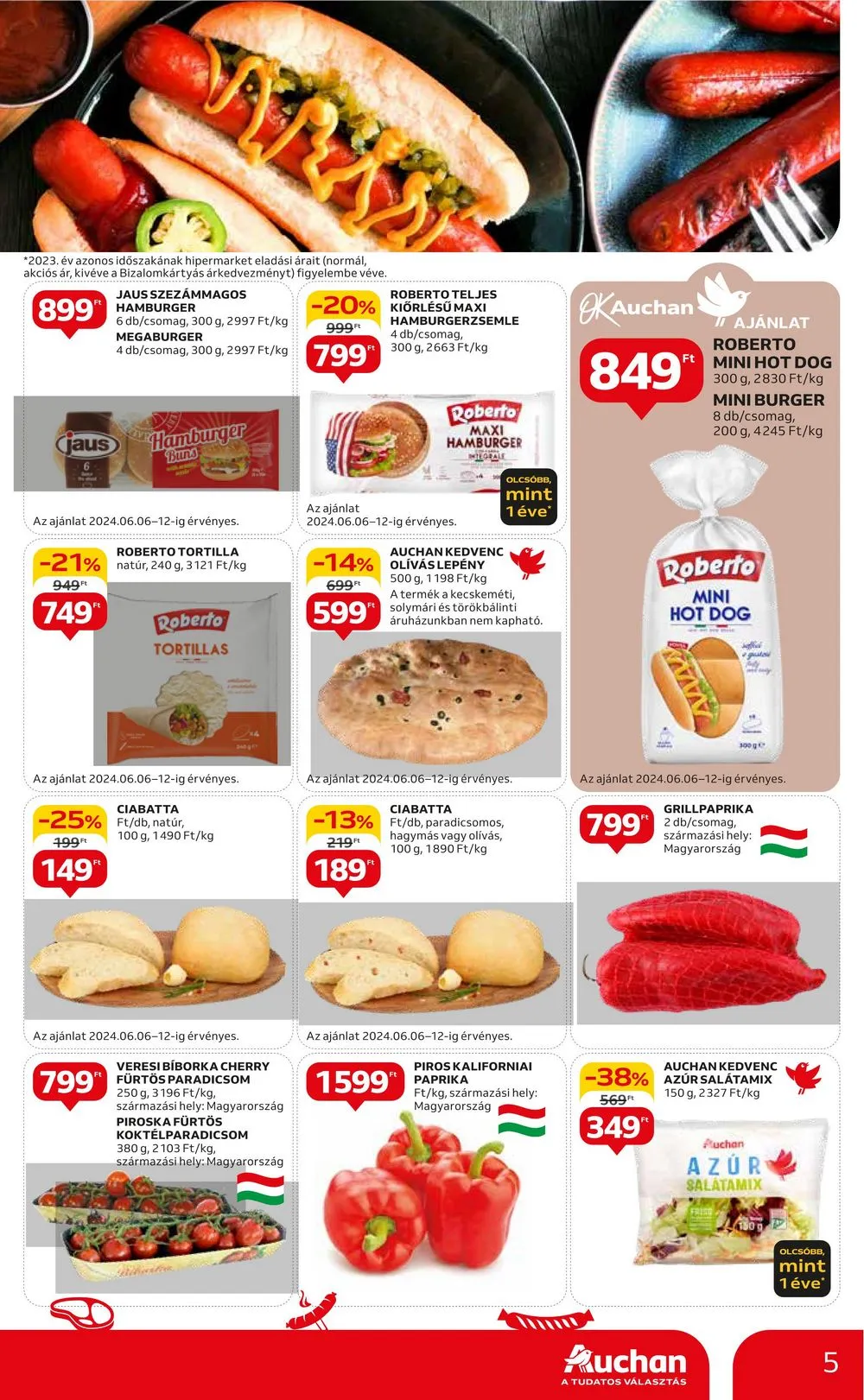 Auchan akciós újság Hipermarket Grill és muszaki 06.06–06.19 – 5. oldal