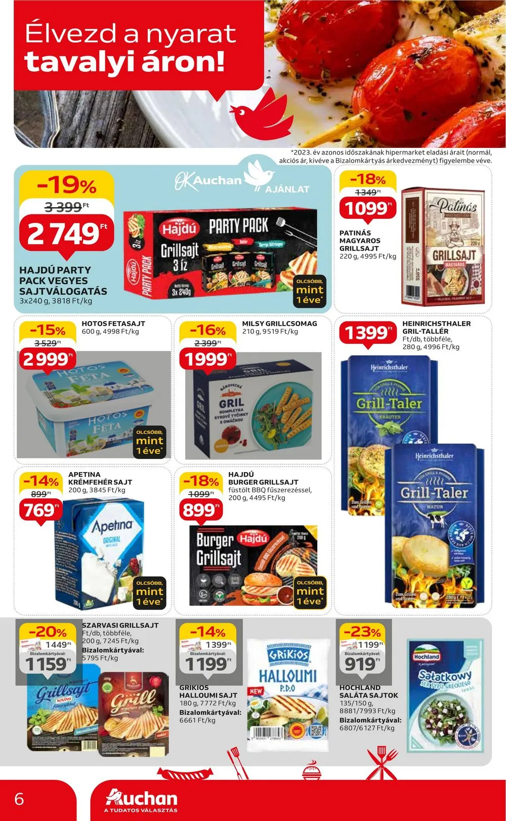 Auchan akciós újság Hipermarket Grill és muszaki 06.06–06.19 – 6. oldal