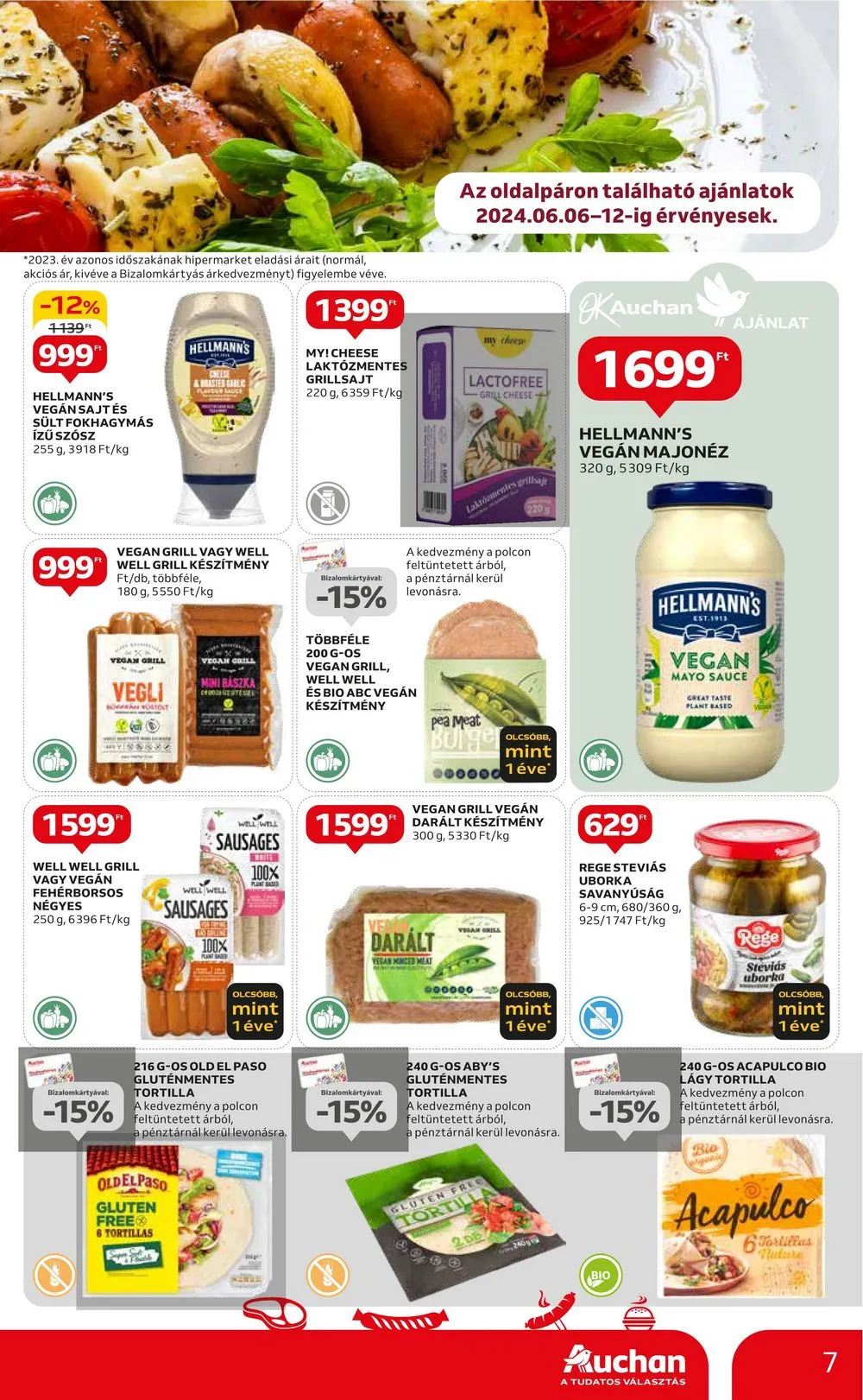 Auchan akciós újság Hipermarket Grill és muszaki 06.06–06.19 – 7. oldal