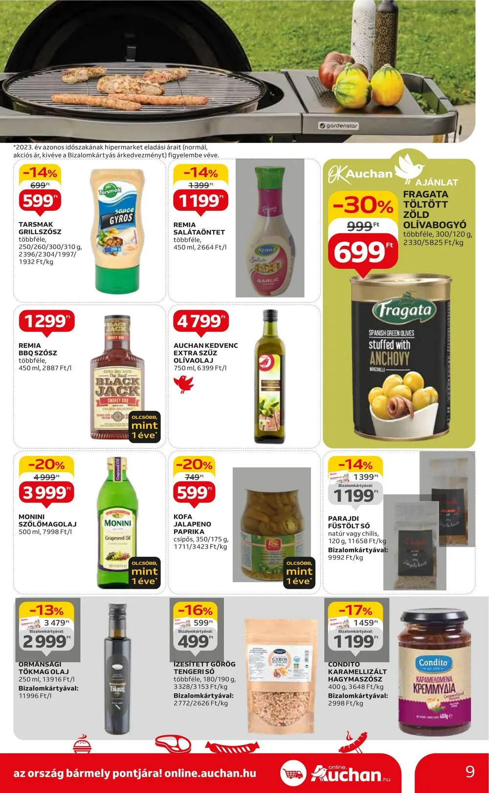Auchan akciós újság Hipermarket Grill és muszaki 06.06–06.19 – 9. oldal