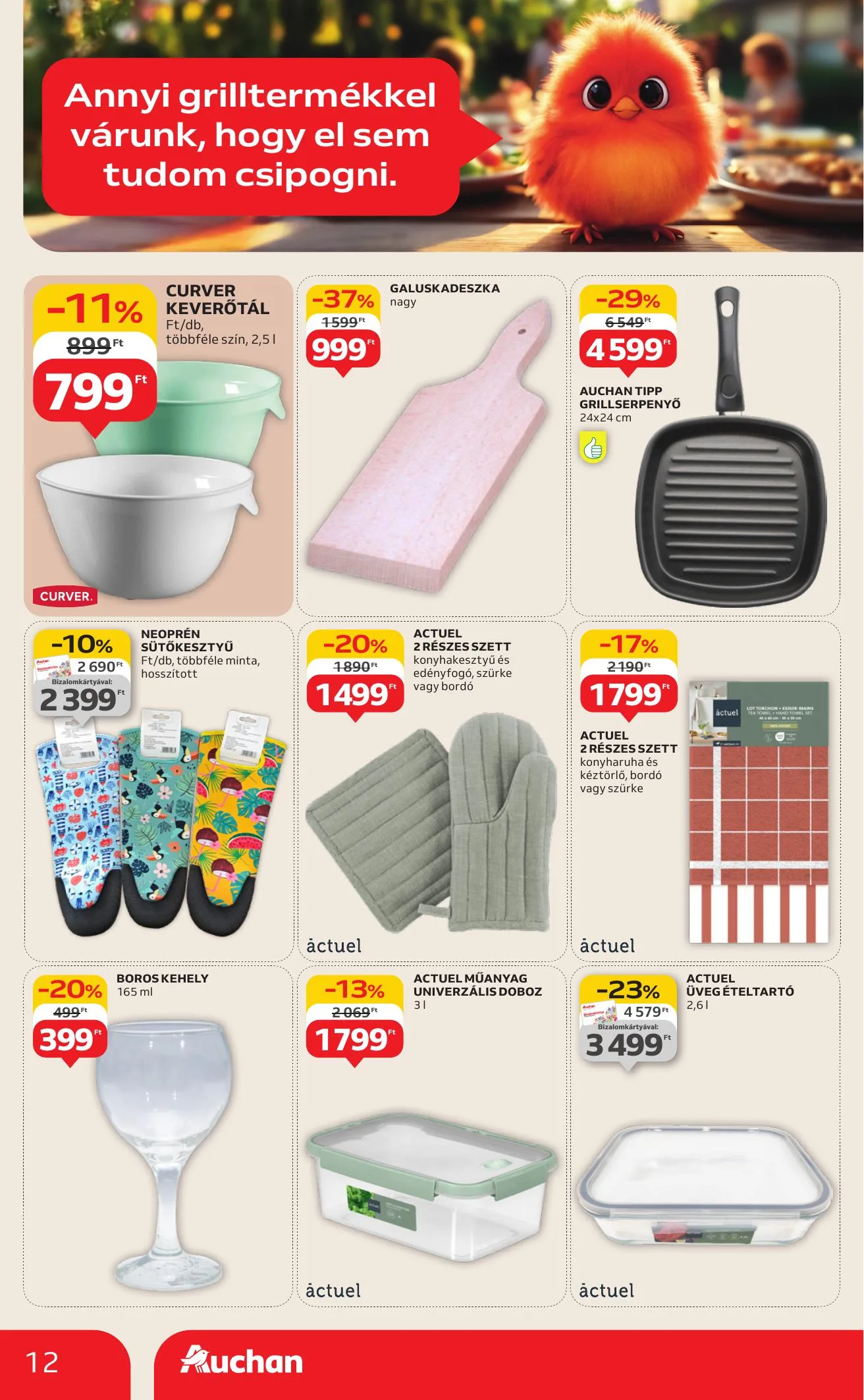 Auchan akciós újság Hipermarket Grill 08.07–08.19 – 12. oldal