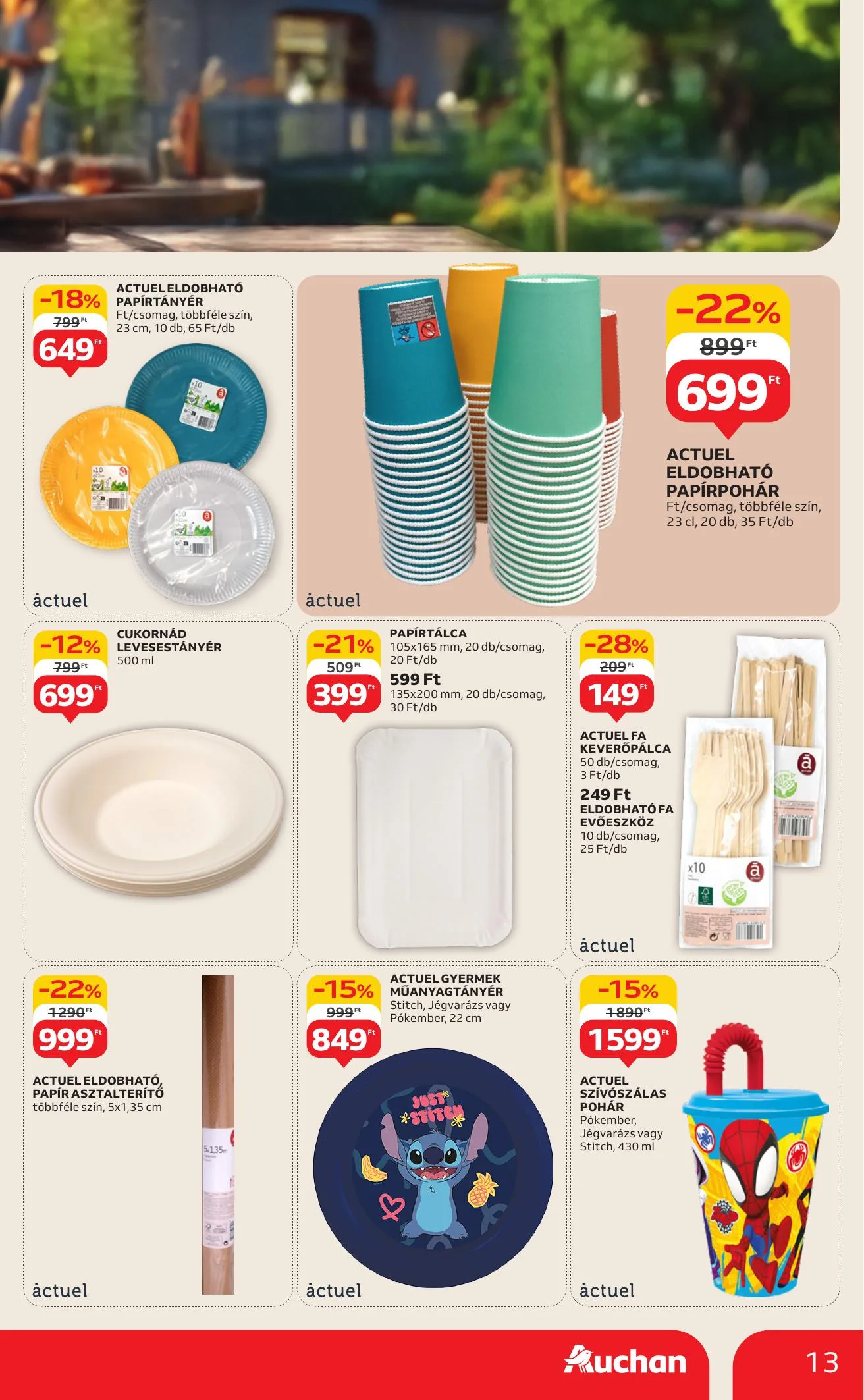 Auchan akciós újság Hipermarket Grill 08.07–08.19 – 13. oldal
