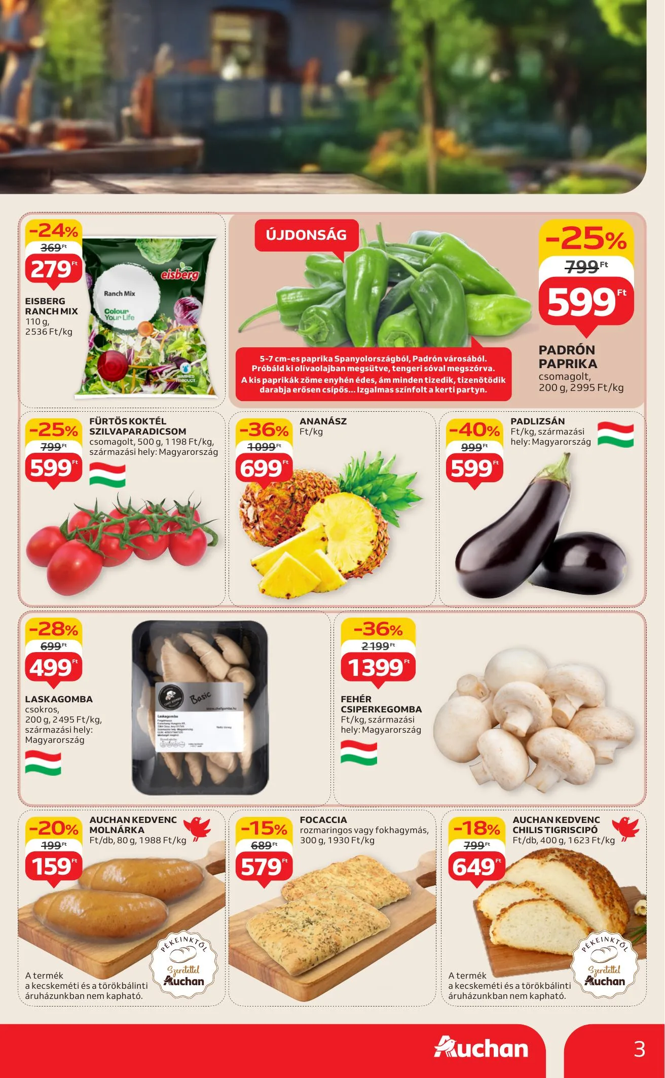 Auchan akciós újság Hipermarket Grill 08.07–08.19 – 3. oldal