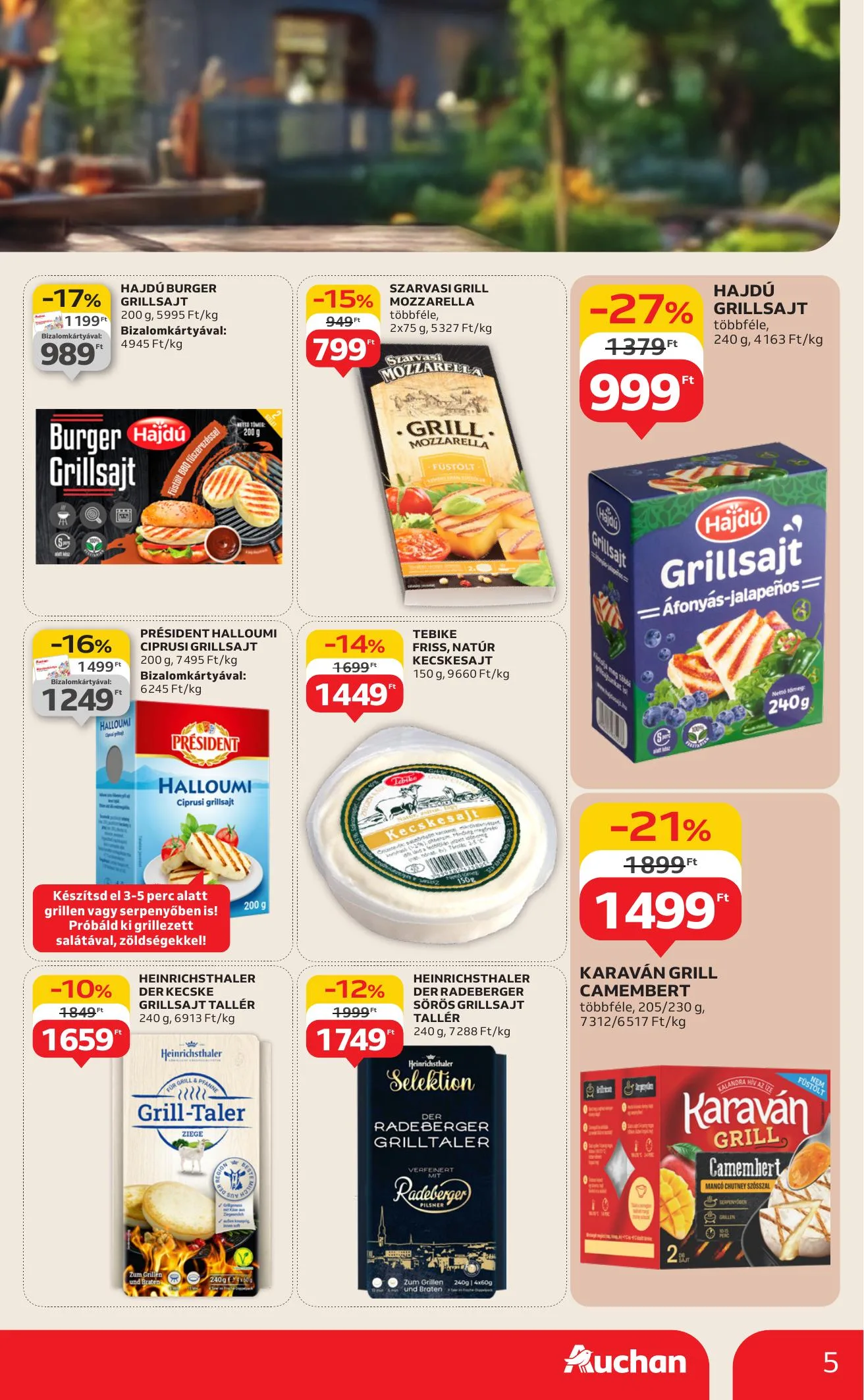 Auchan akciós újság Hipermarket Grill 08.07–08.19 – 5. oldal