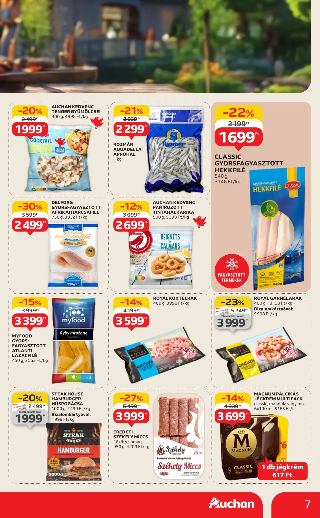 Auchan akciós újság Hipermarket Grill 08.07–08.19 – 7. oldal