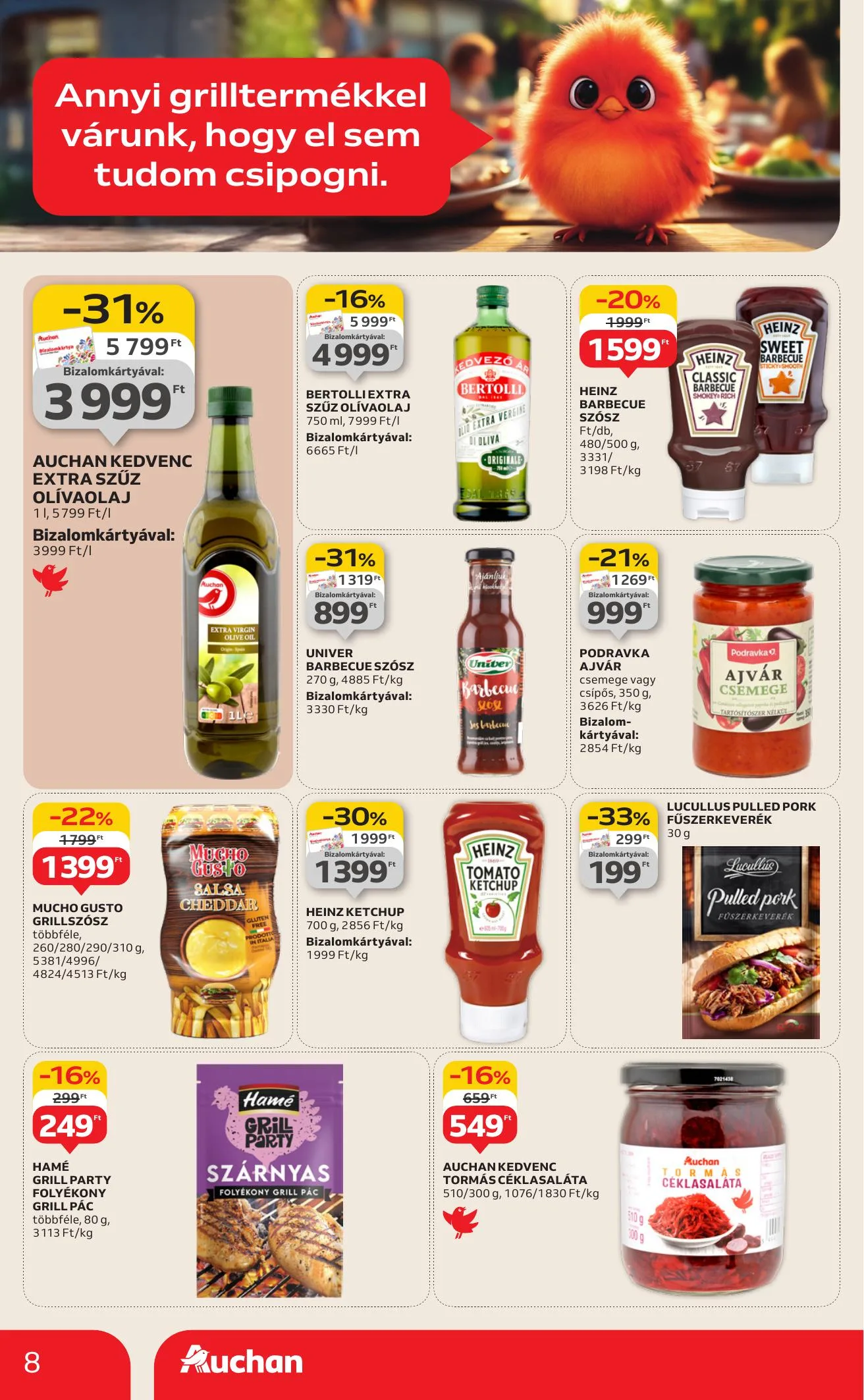 Auchan akciós újság Hipermarket Grill 08.07–08.19 – 8. oldal