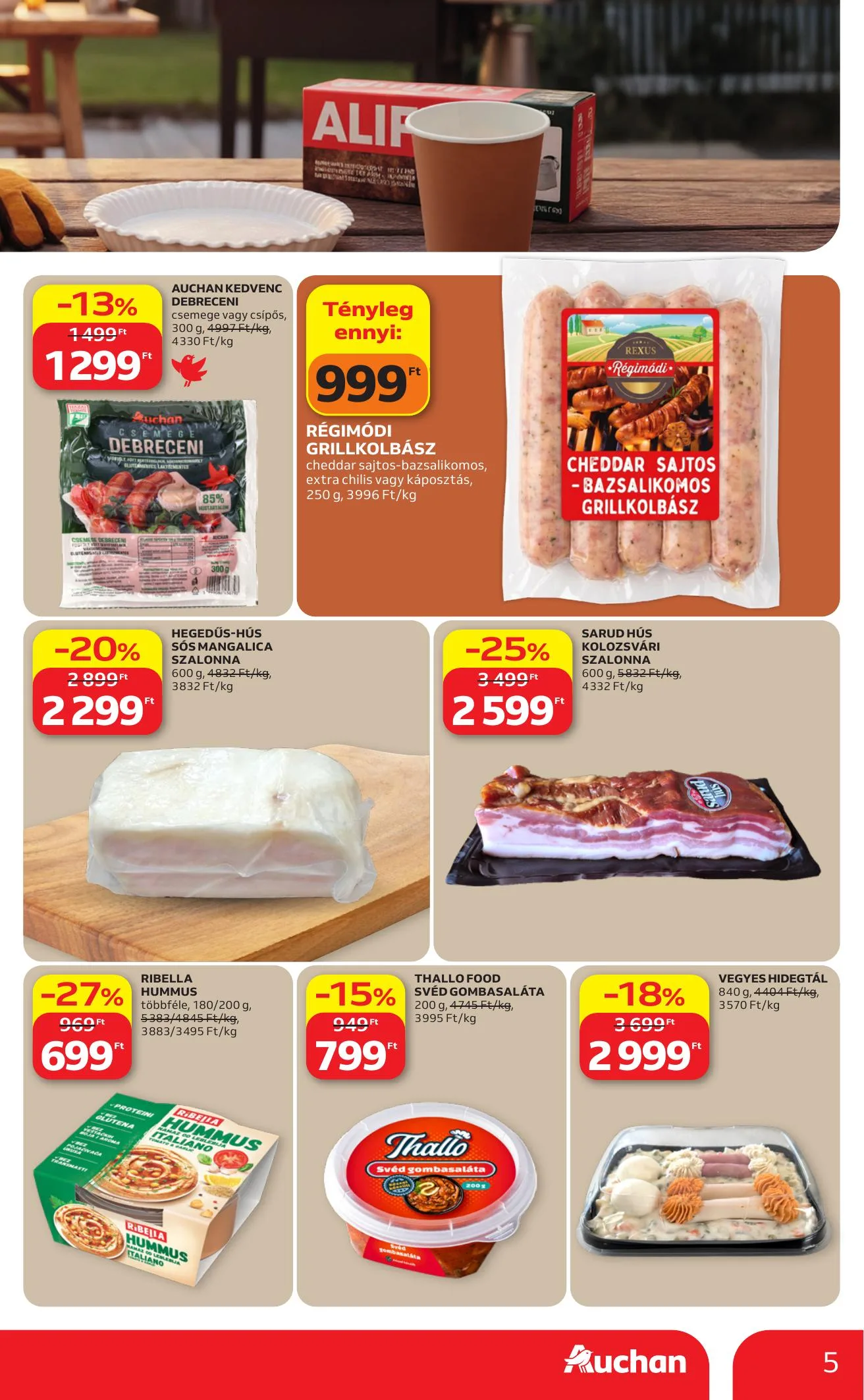 Auchan akciós újság Hipermarket Grill 05.21–06.03 – 5. oldal
