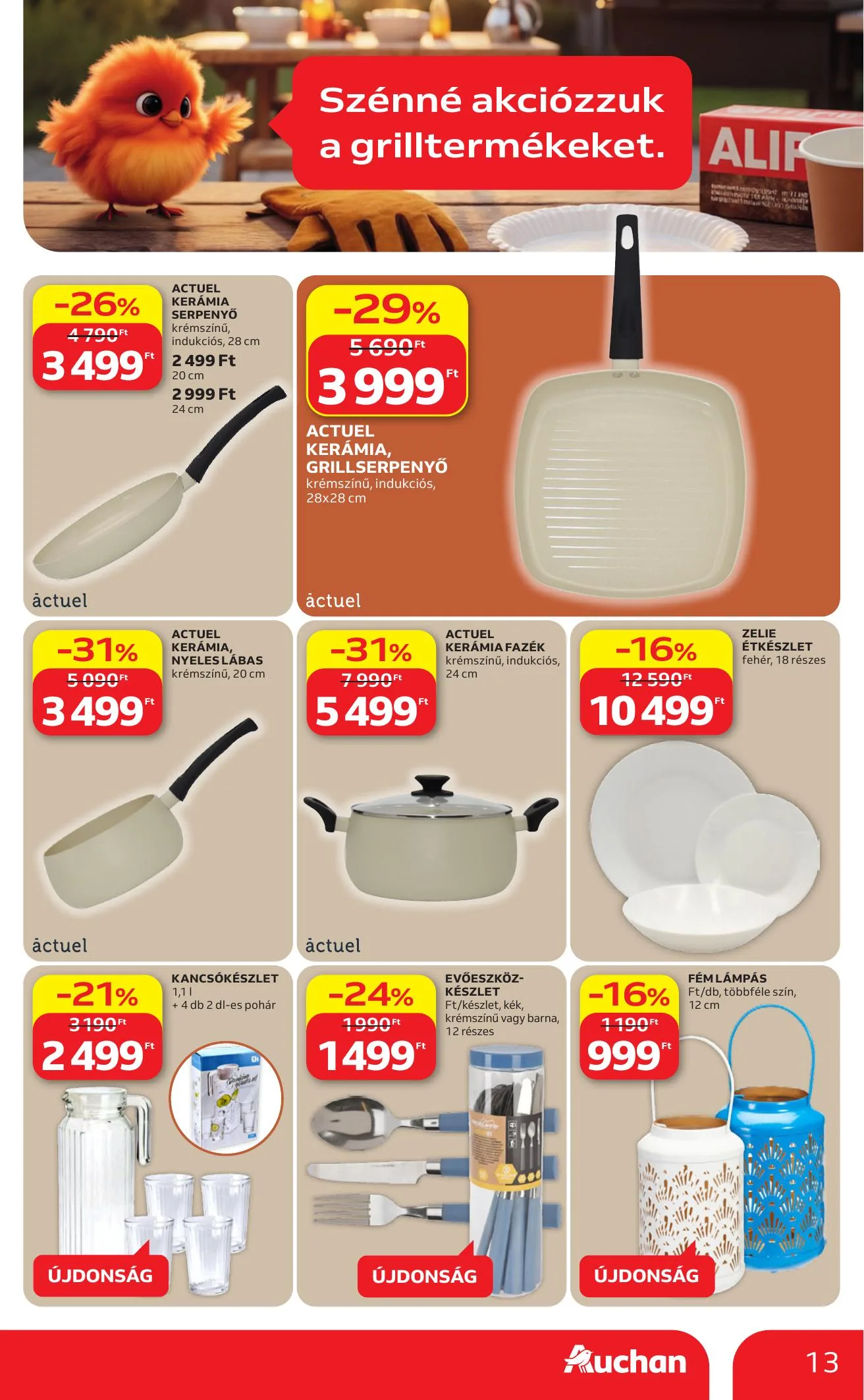 Auchan akciós újság Hipermarket Grill 06.18–06.24 – 13. oldal