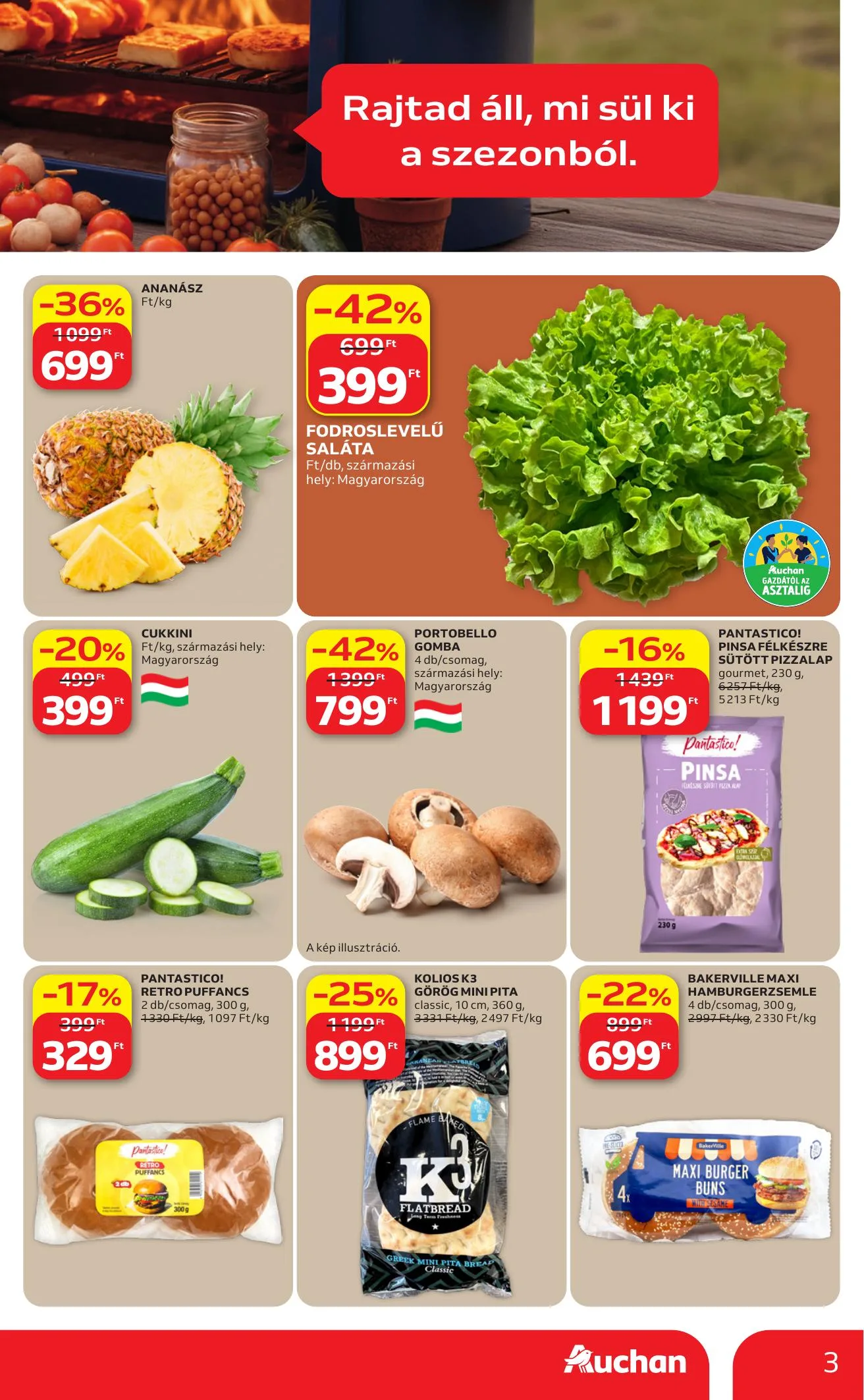 Auchan akciós újság Hipermarket Grill 06.25–07.08 – 3. oldal