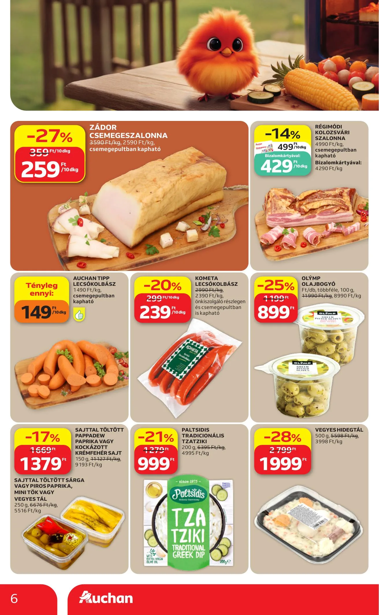 Auchan akciós újság Hipermarket Grill 06.25–07.08 – 6. oldal
