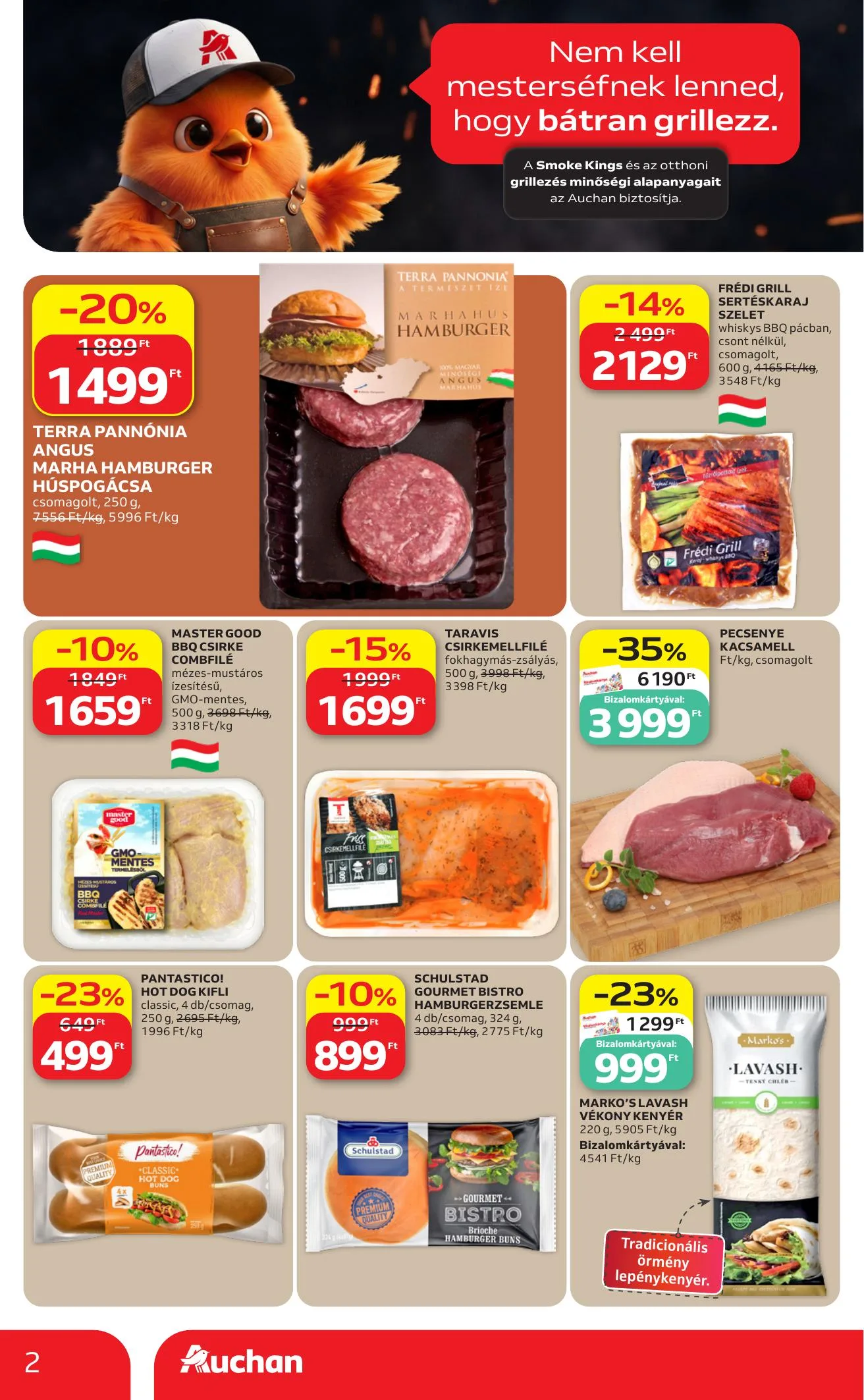 Auchan akciós újság Hipermarket Grill 07.16–07.22 – 2. oldal