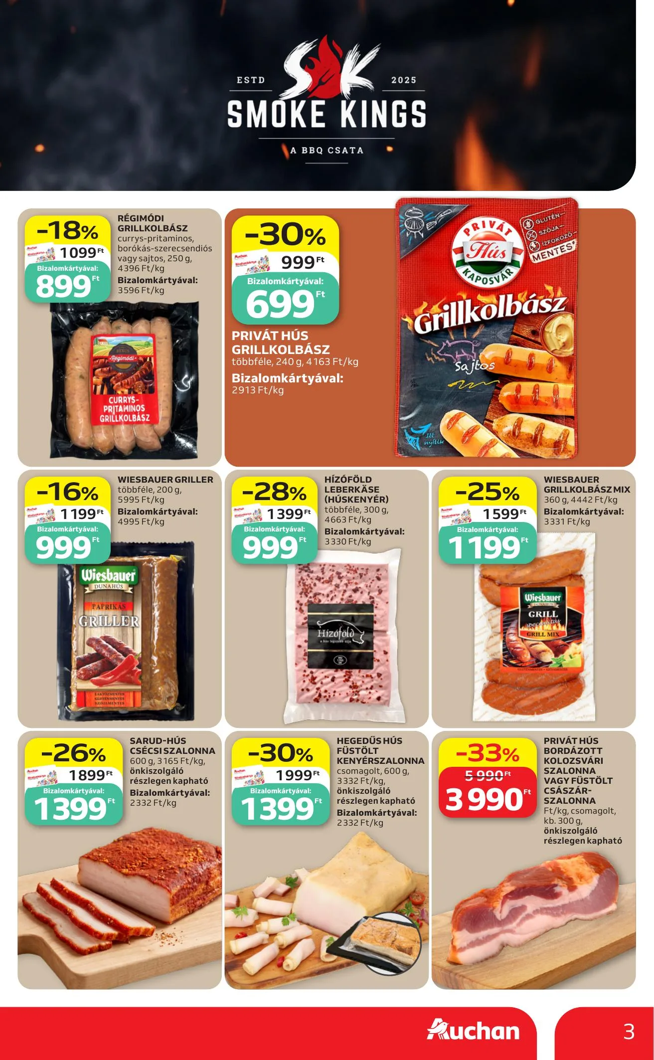Auchan akciós újság Hipermarket Grill 07.16–07.22 – 3. oldal