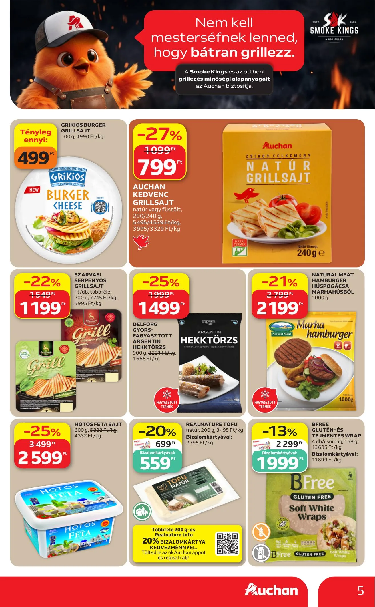 Auchan akciós újság Hipermarket Grill 07.16–07.22 – 5. oldal
