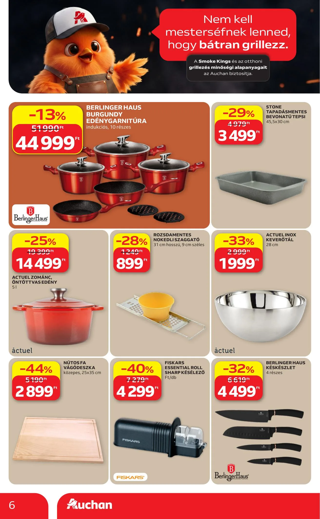 Auchan akciós újság Hipermarket Grill 07.16–07.22 – 6. oldal