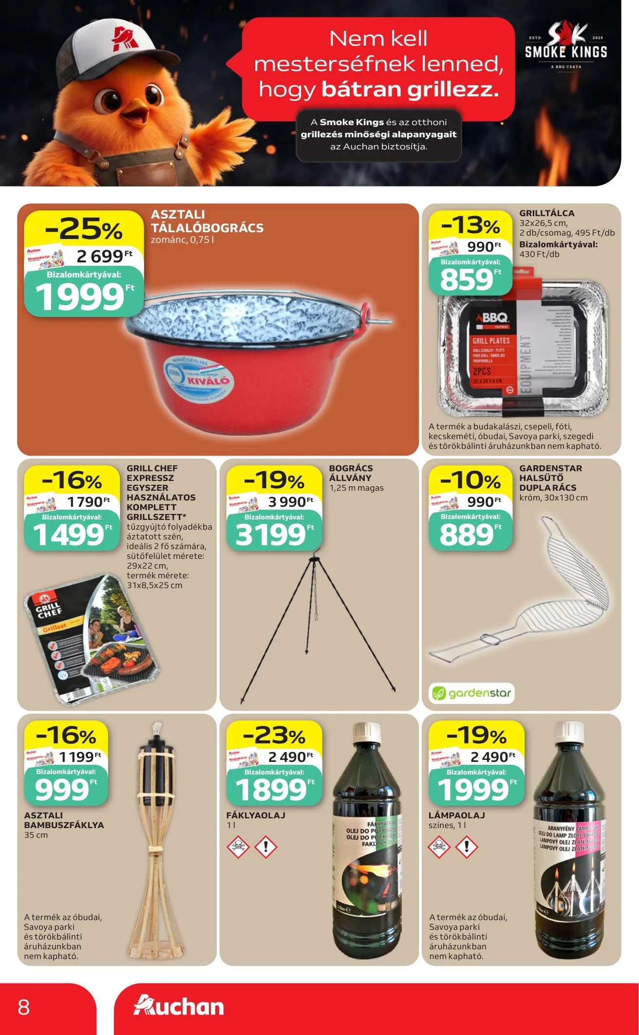 Auchan akciós újság Hipermarket Grill 07.16–07.22 – 8. oldal