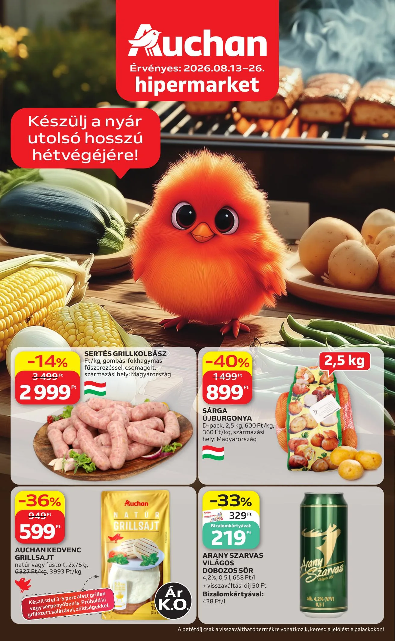Auchan akciós újság Hipermarket Grill 08.13–08.19